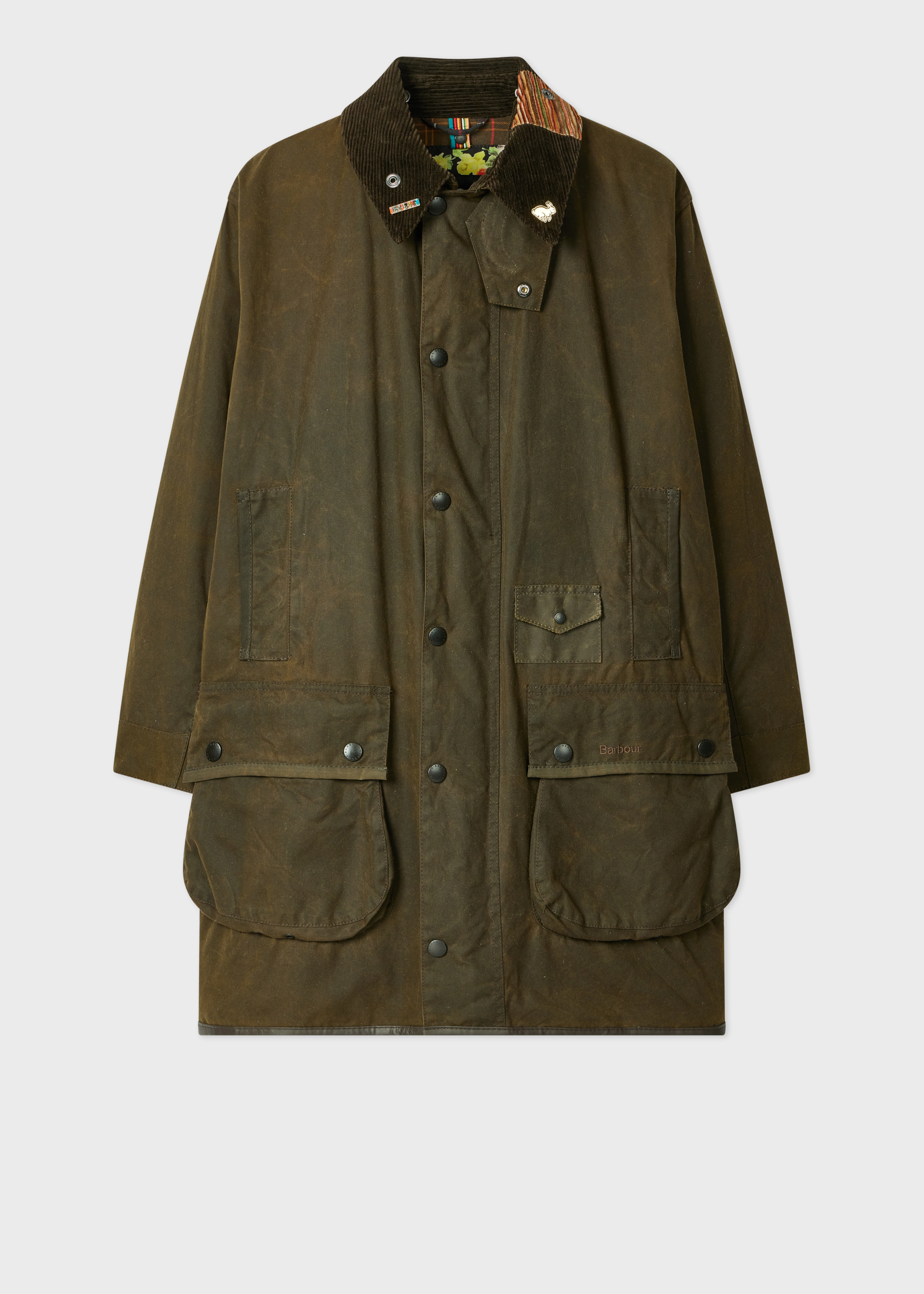 Paul Smith Loves Barbour - Re-Loved Green Northumbria Waxed Jacket thumbnail 8