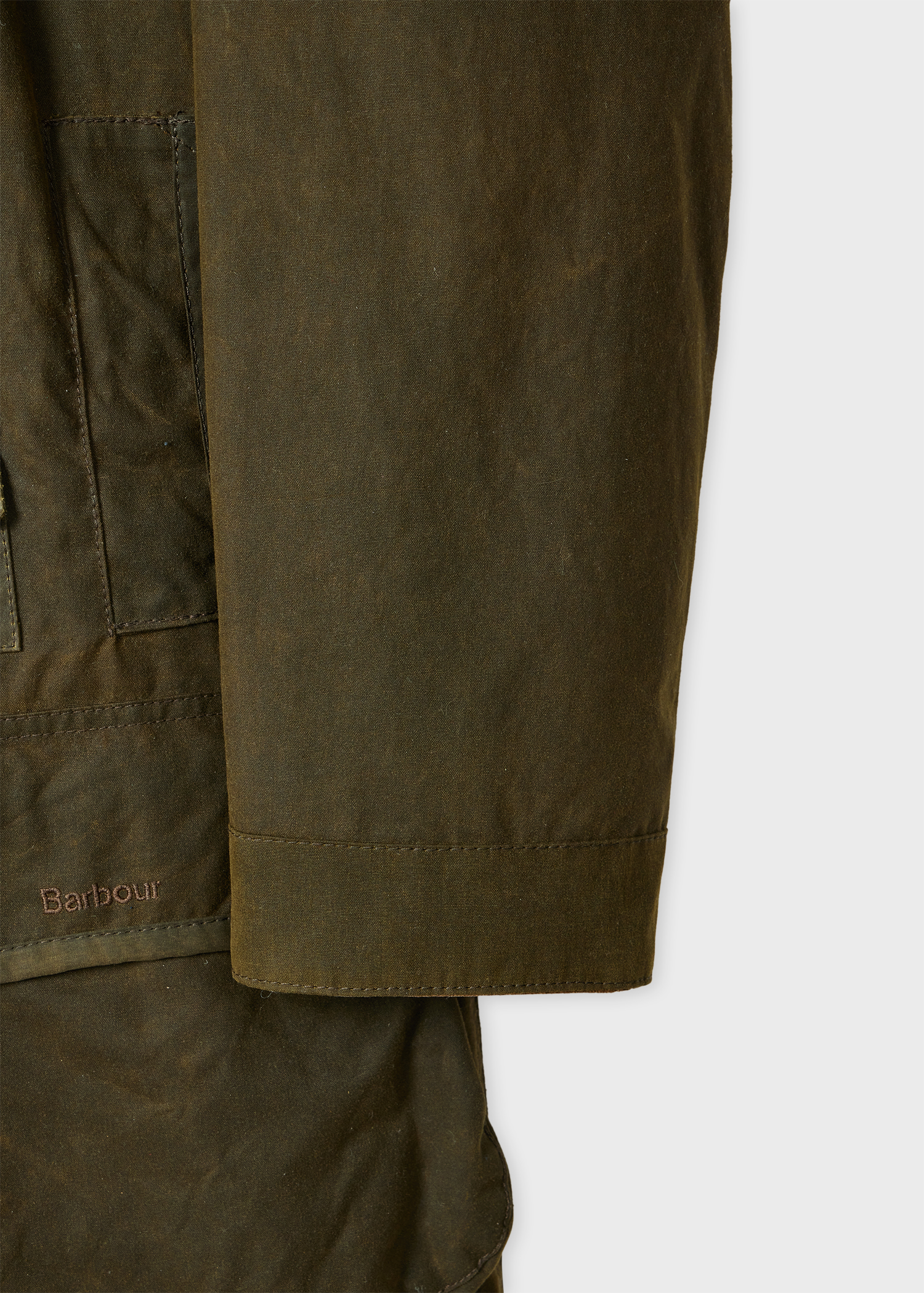 Paul Smith Loves Barbour - Re-Loved Green Northumbria Waxed Jacket thumbnail 12