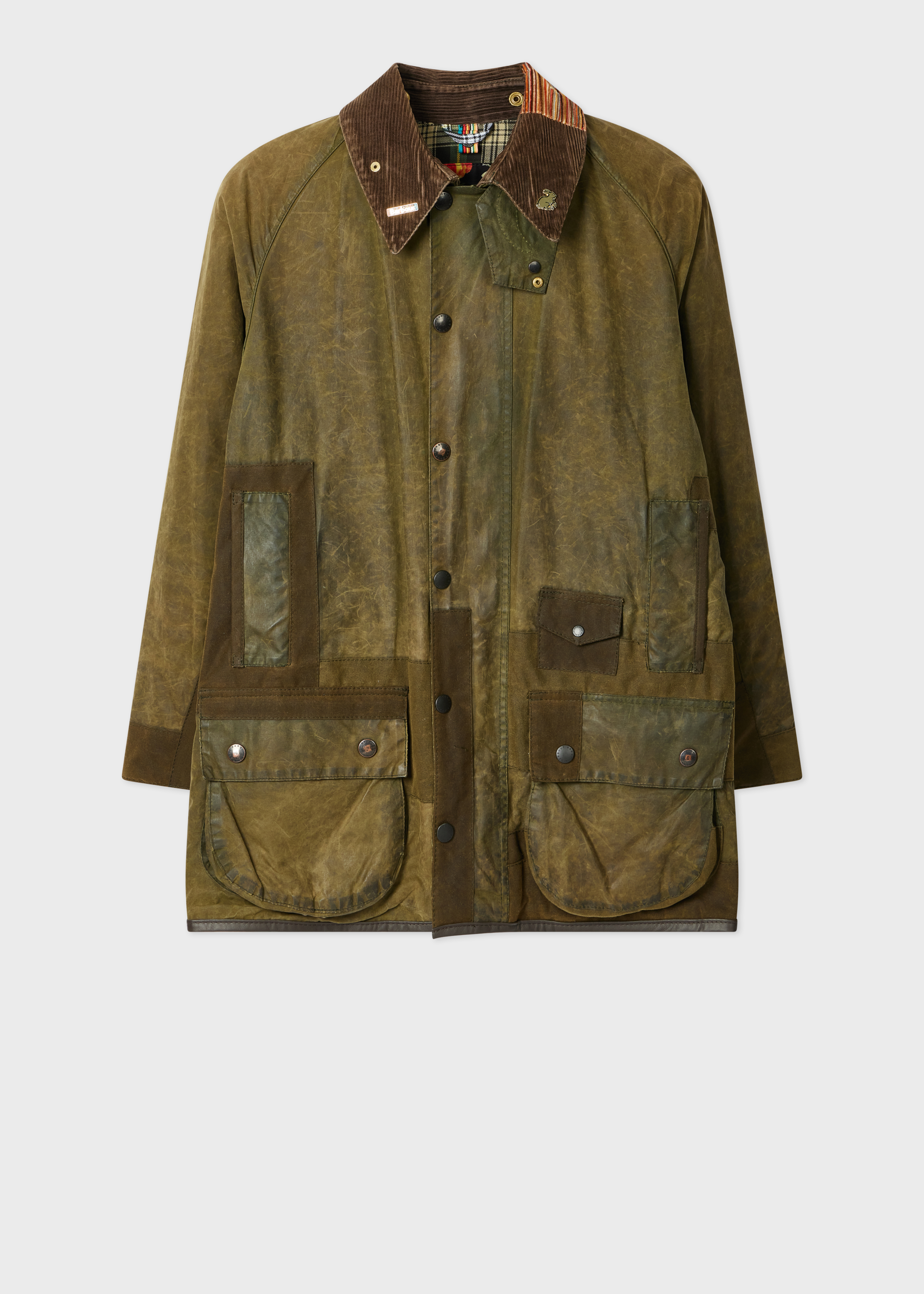 Paul Smith Loves Barbour - Re-Loved Green Beaufort Waxed Jacket thumbnail 10