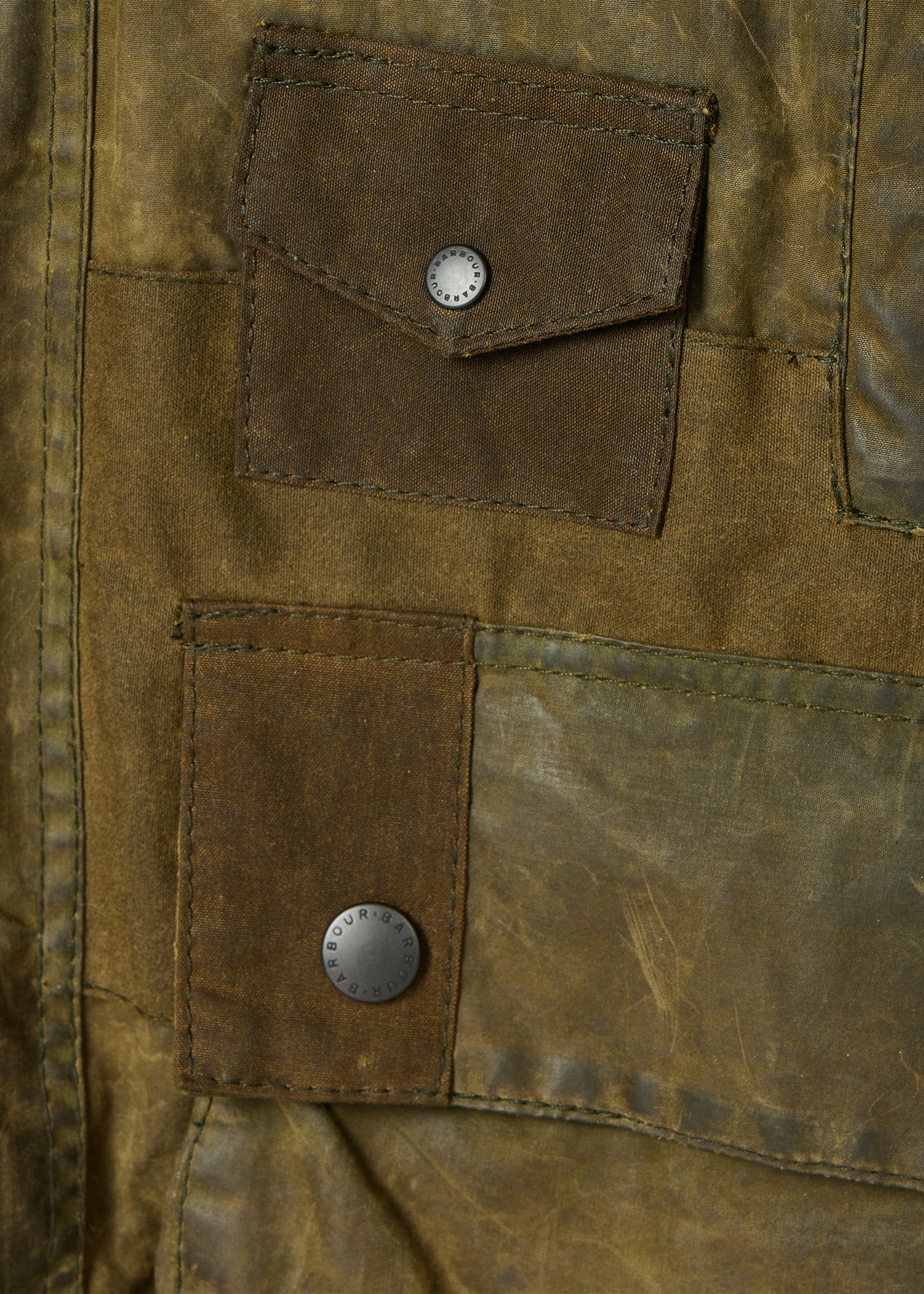 Paul Smith Loves Barbour - Re-Loved Green Beaufort Waxed Jacket thumbnail 13