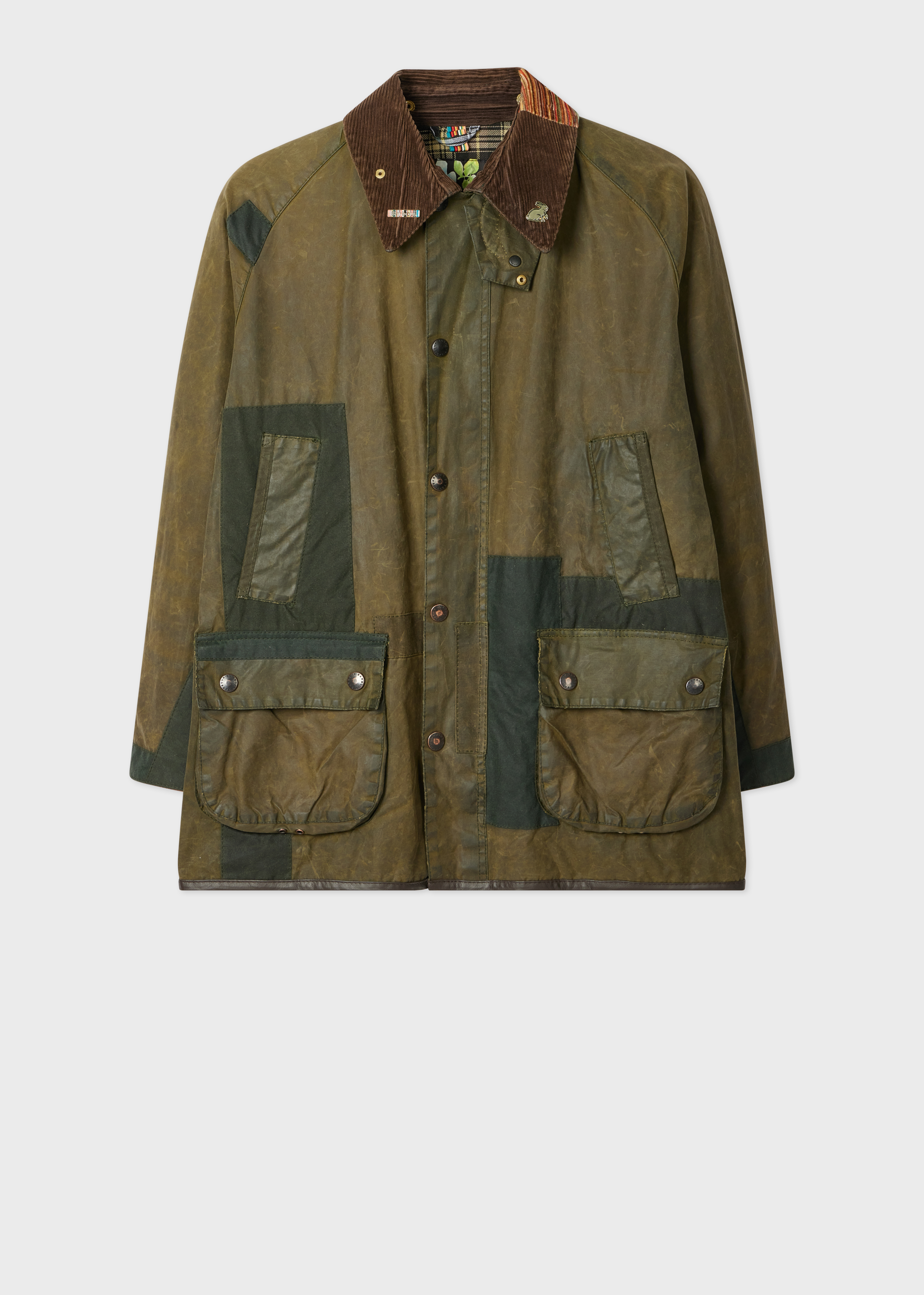 Paul Smith Loves Barbour - Re-Loved Green Bedale Waxed Jacket thumbnail 9