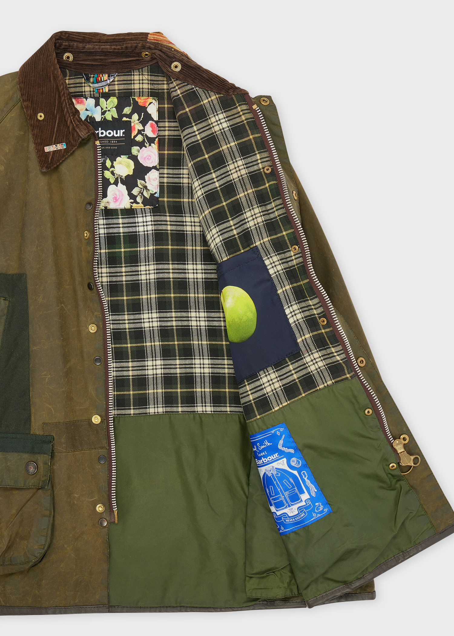 Paul Smith Loves Barbour - Re-Loved Green Bedale Waxed Jacket thumbnail 15