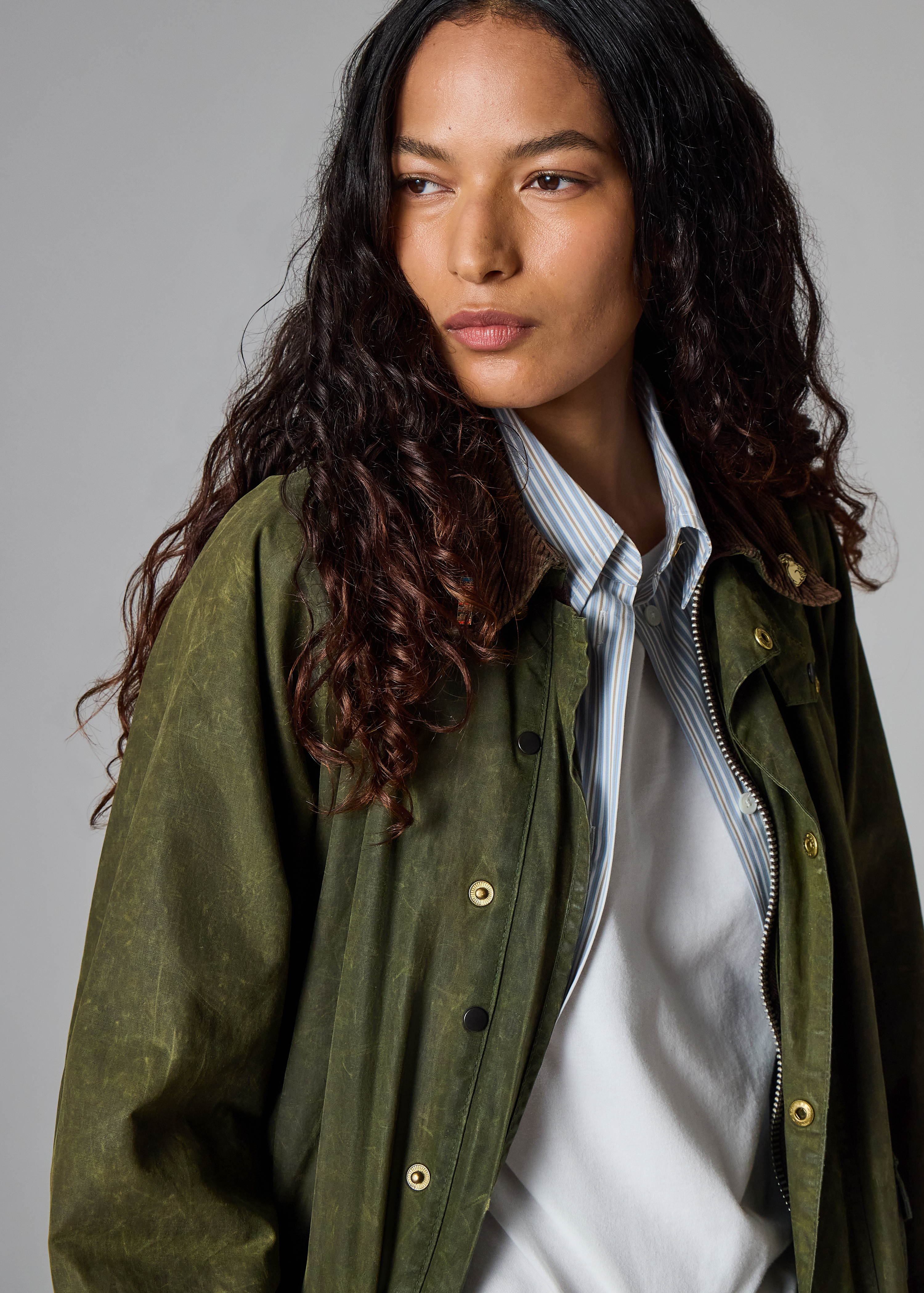 Paul Smith Loves Barbour - Re-Loved Green Gamefair Waxed Jacket thumbnail 7