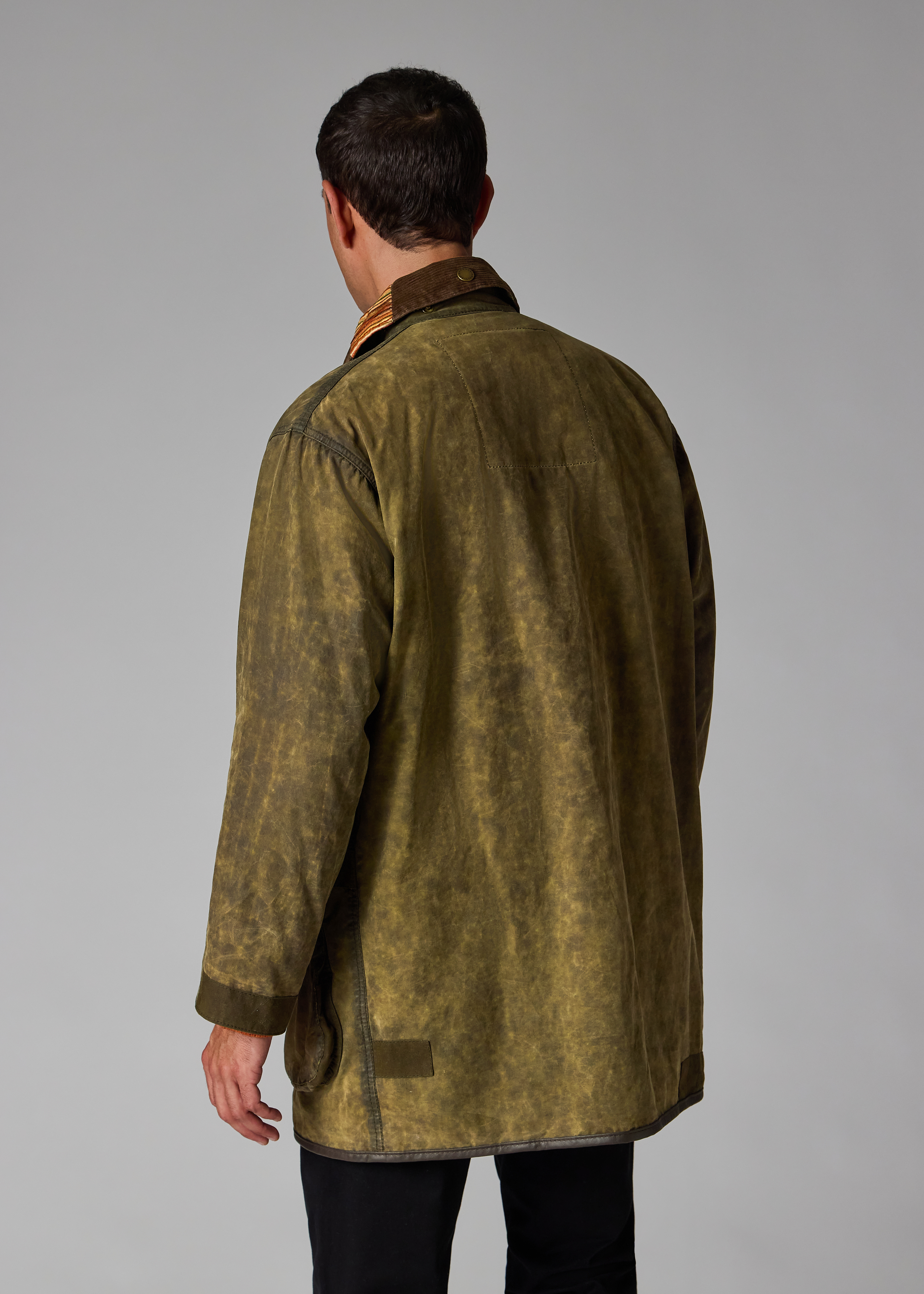 Paul Smith Loves Barbour - Re-Loved Green Border Waxed Jacket thumbnail 7
