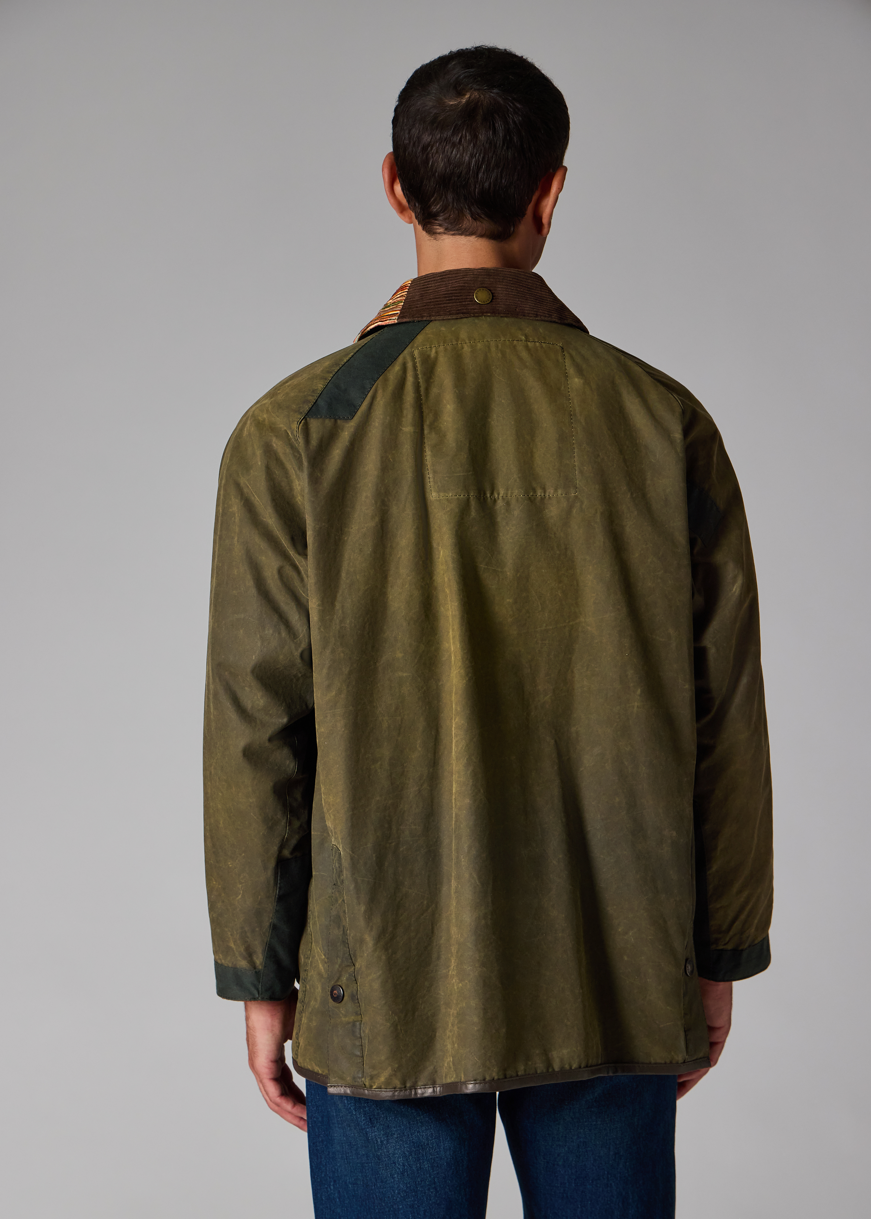 Paul Smith Loves Barbour - Re-Loved Green Bedale Waxed Jacket thumbnail 7