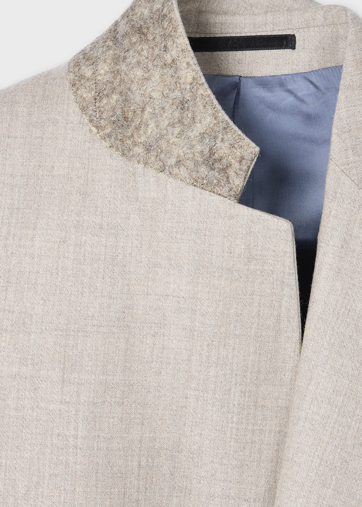 Tailored-Fit Beige Overdyed Wool-Cashmere Flannel Blazer thumbnail 7