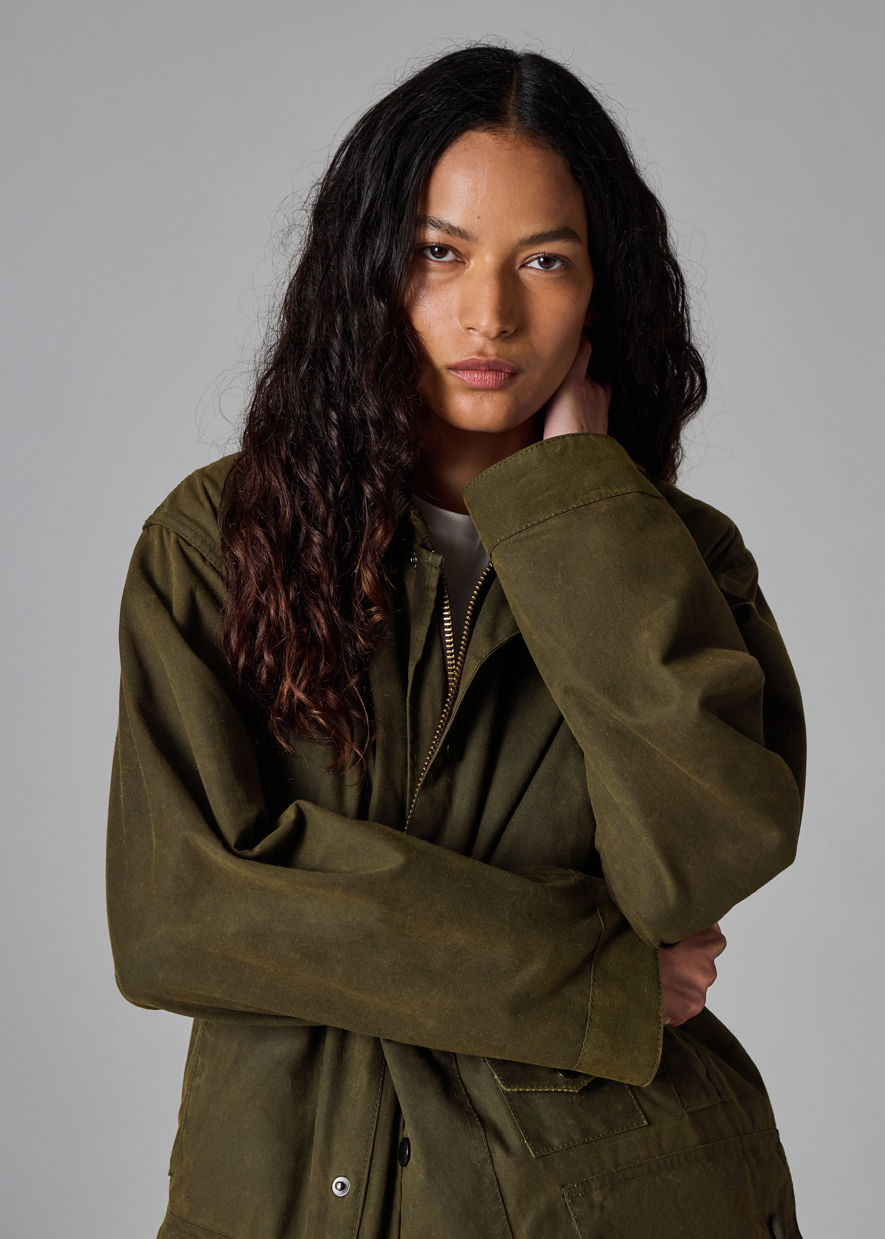 Paul Smith Loves Barbour - Re-Loved Green Northumbria Waxed Jacket thumbnail 6