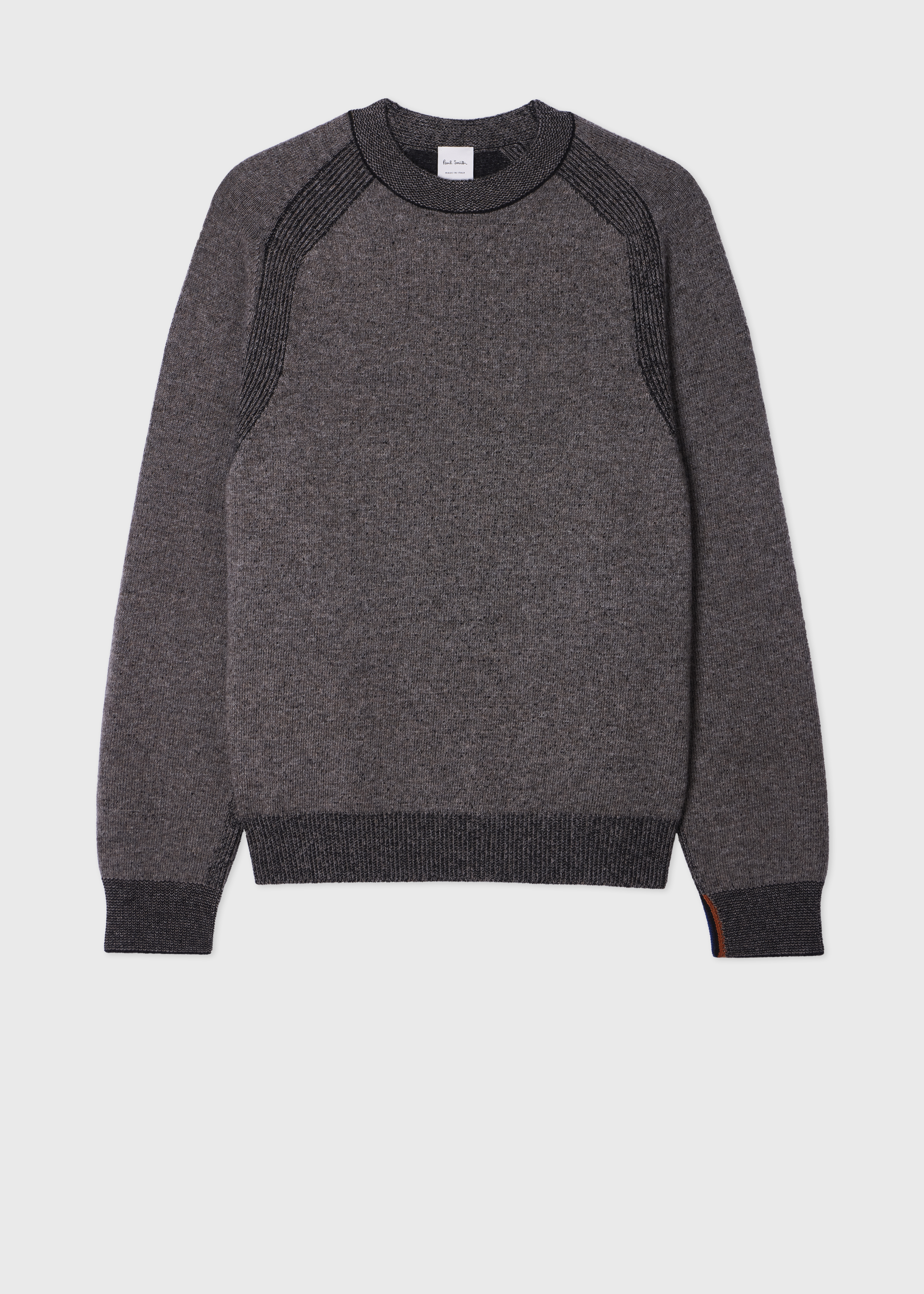 Paul Smith Wool×Cotton×Acrylic Knit Men's Grey Lambswool Sweater