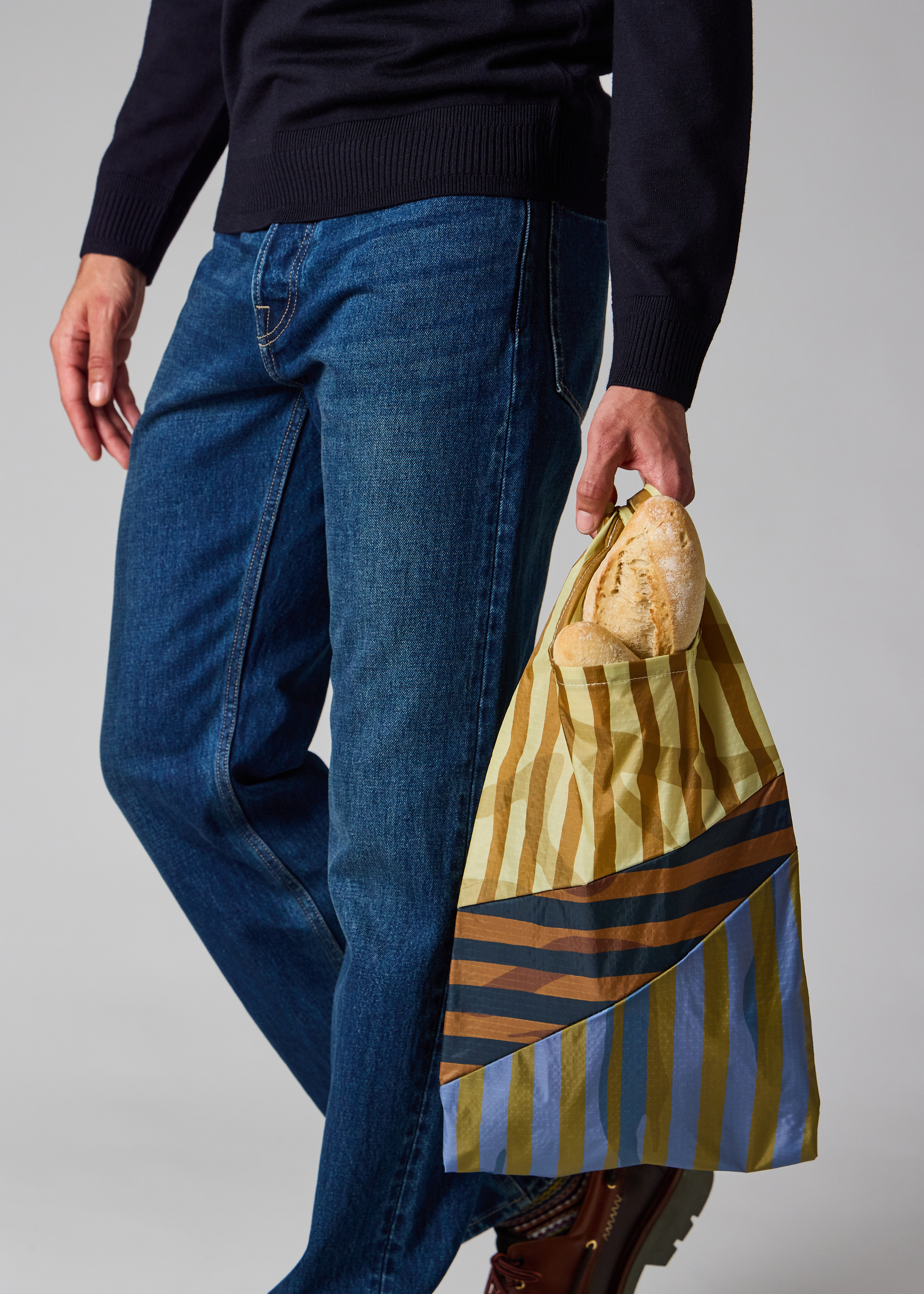 Susan Bijl x Paul Smith - Pink Mixed-Stripe 'The New Shopping Bag