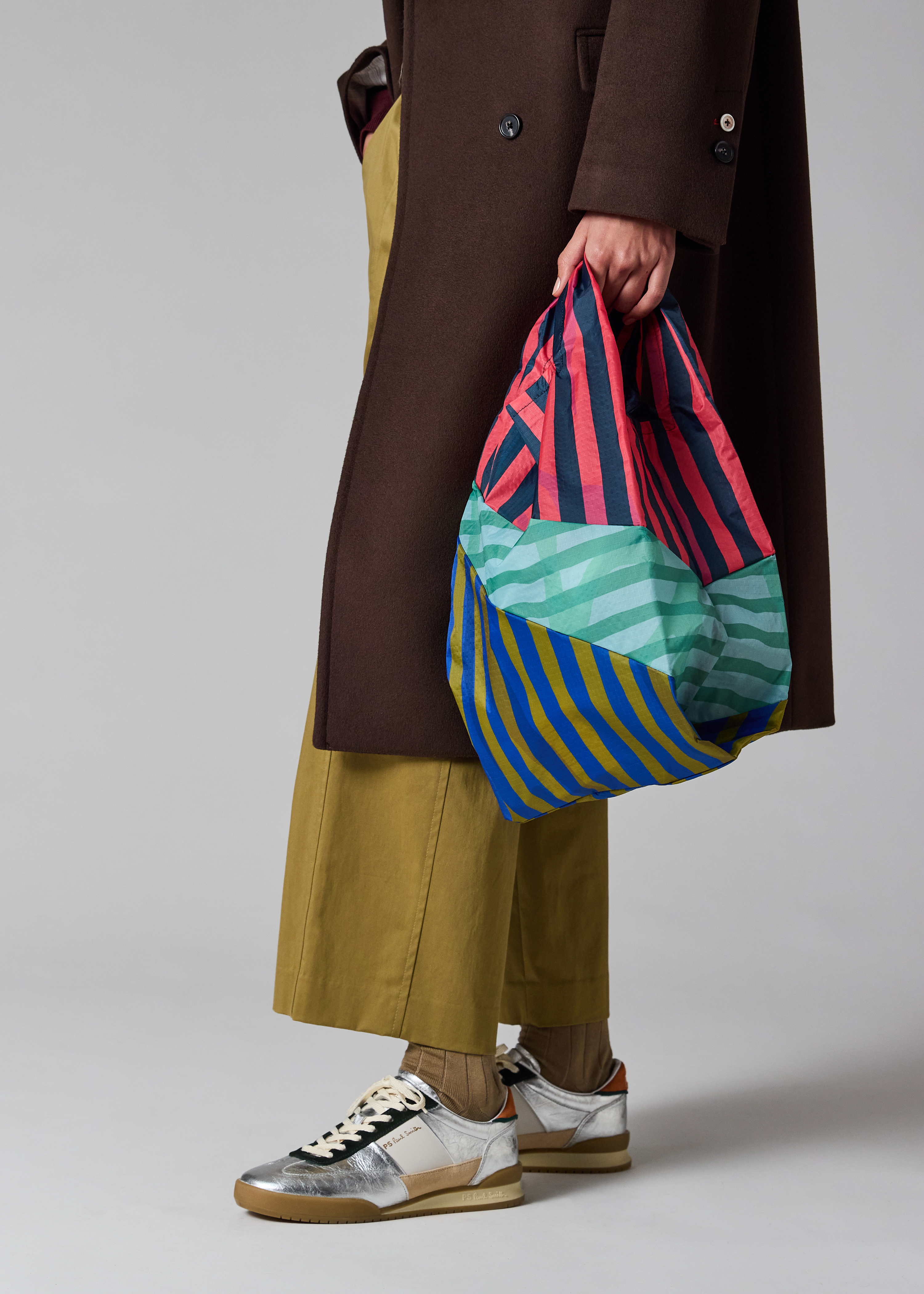 Susan Bijl x Paul Smith - Pink Mixed-Stripe 'The New Shopping Bag