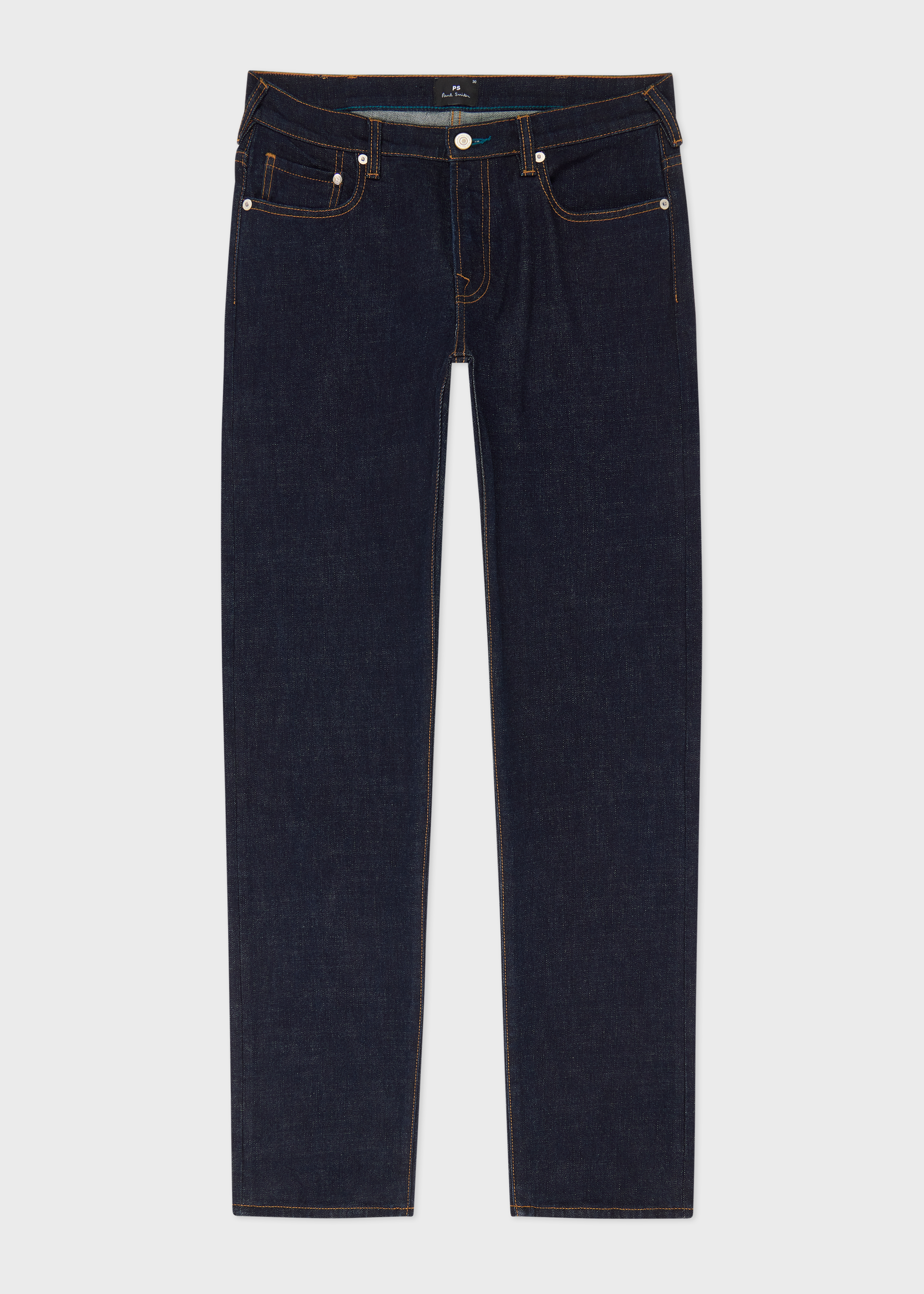 Men's Tapered-Fit 'Crosshatch Stretch' Blue-Rinse Jeans