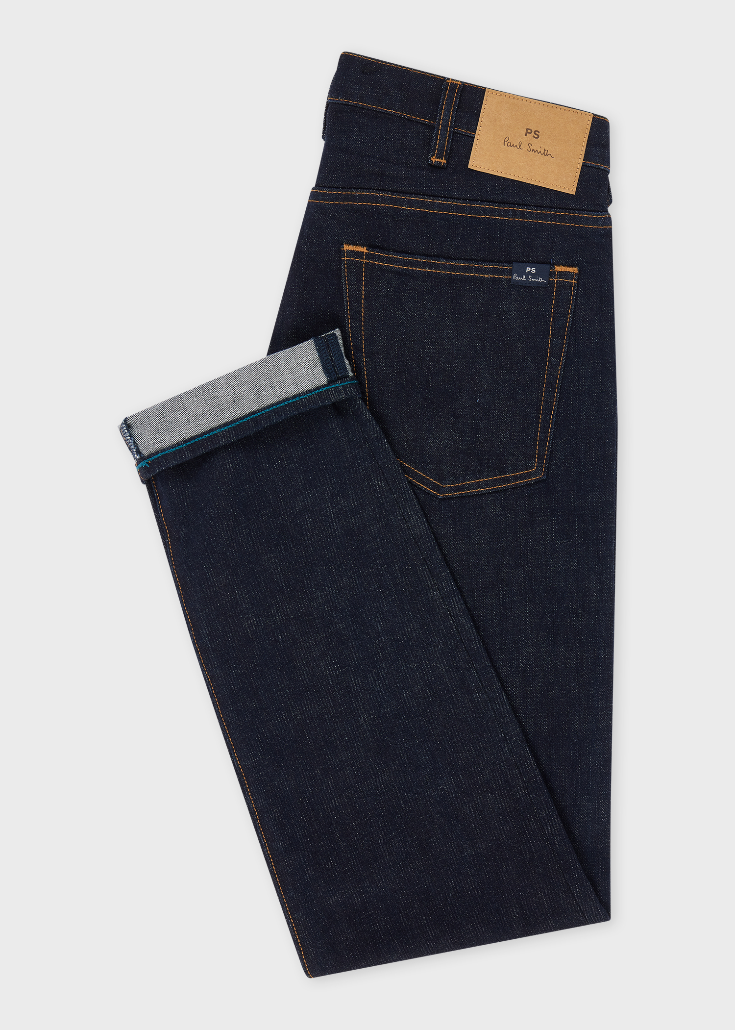Men's Tapered-Fit 'Crosshatch Stretch' Blue-Rinse Jeans