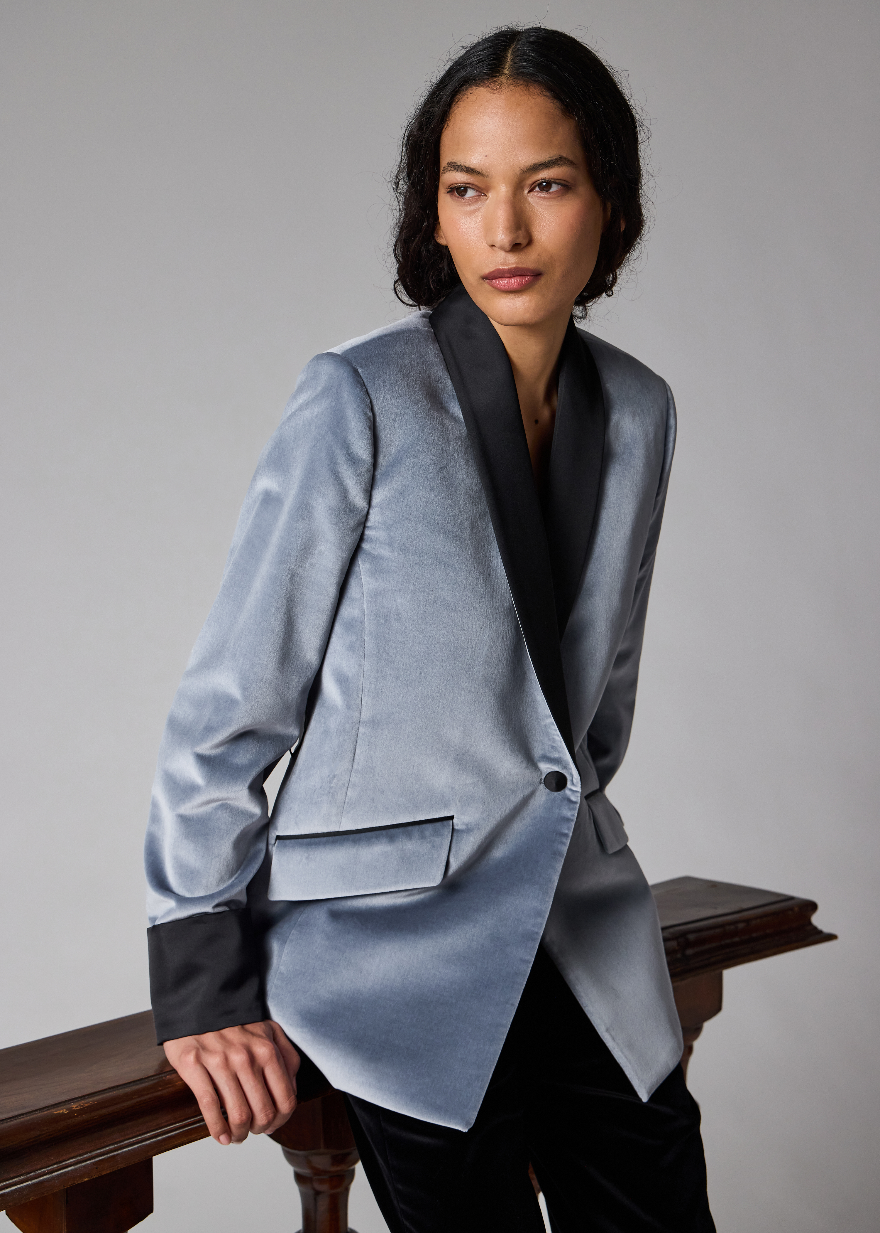 ジャケット・アウター archive paulsmith velvet tailored jacket Men's Tailored-Fit Dusty Brown Velvet Evening Blazer
