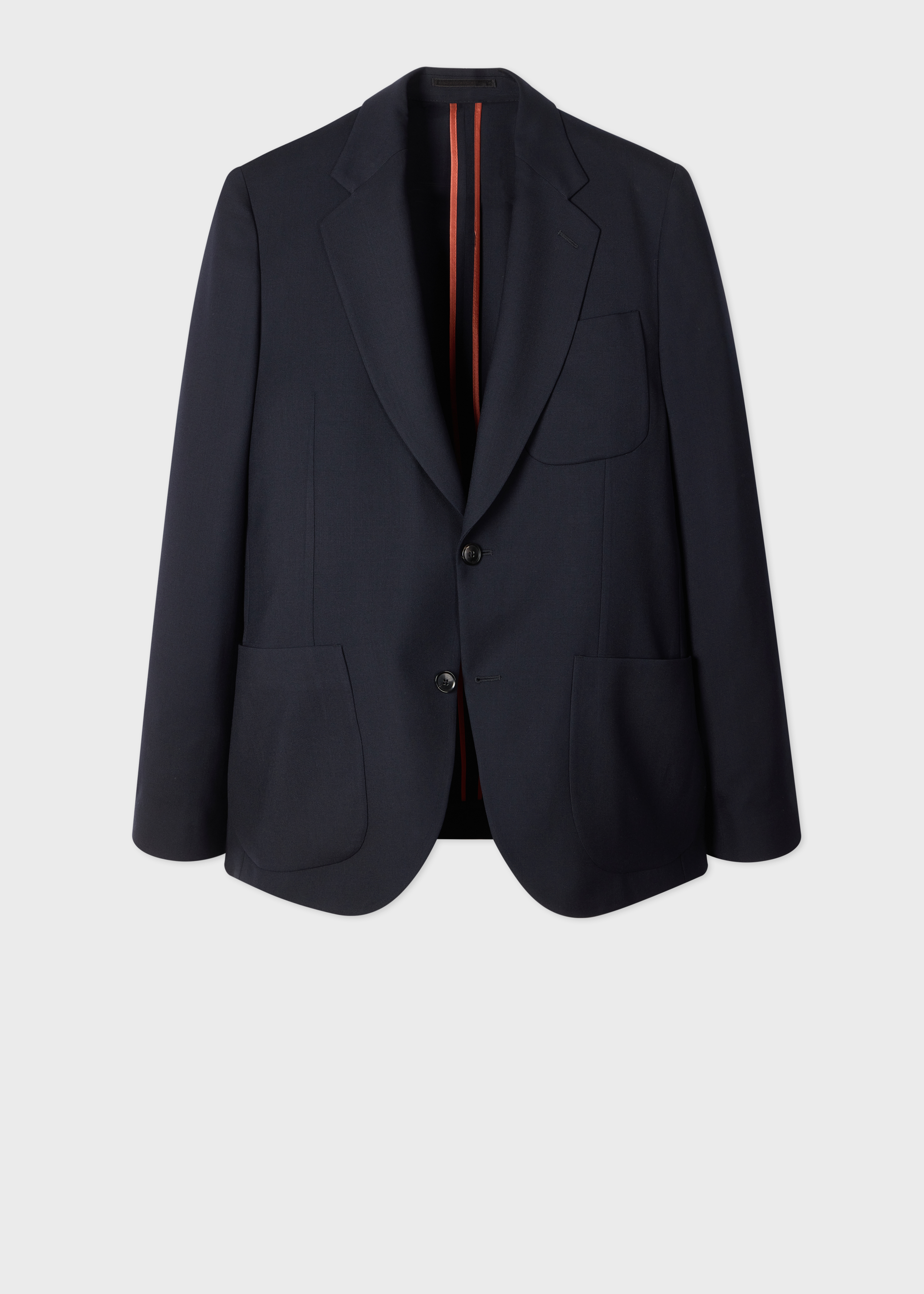A Suit To Travel In - Navy Wool Patch-Pocket Blazer thumbnail 7