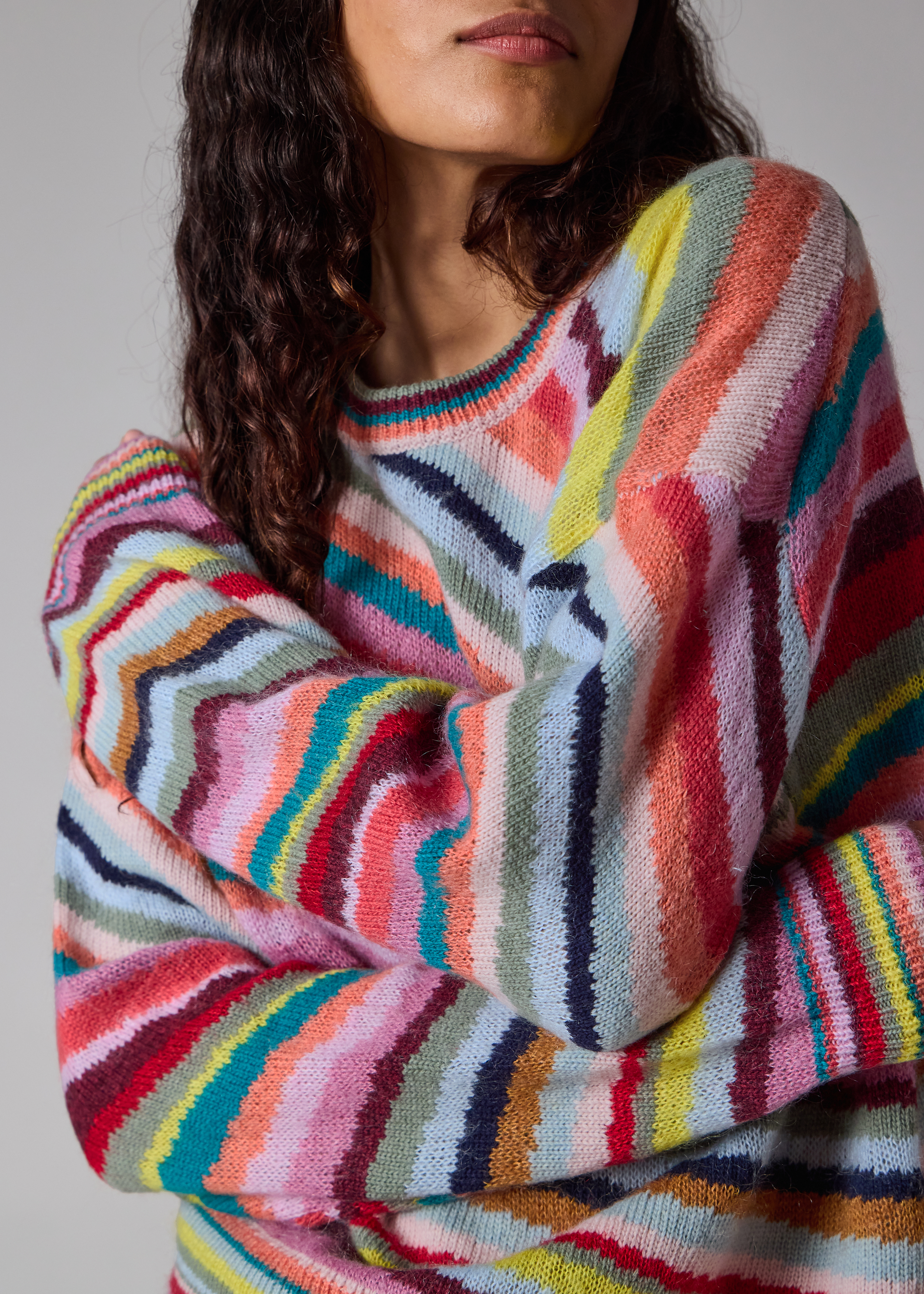 Women's 'Swirl' Wool-Mohair Knitted Sweater