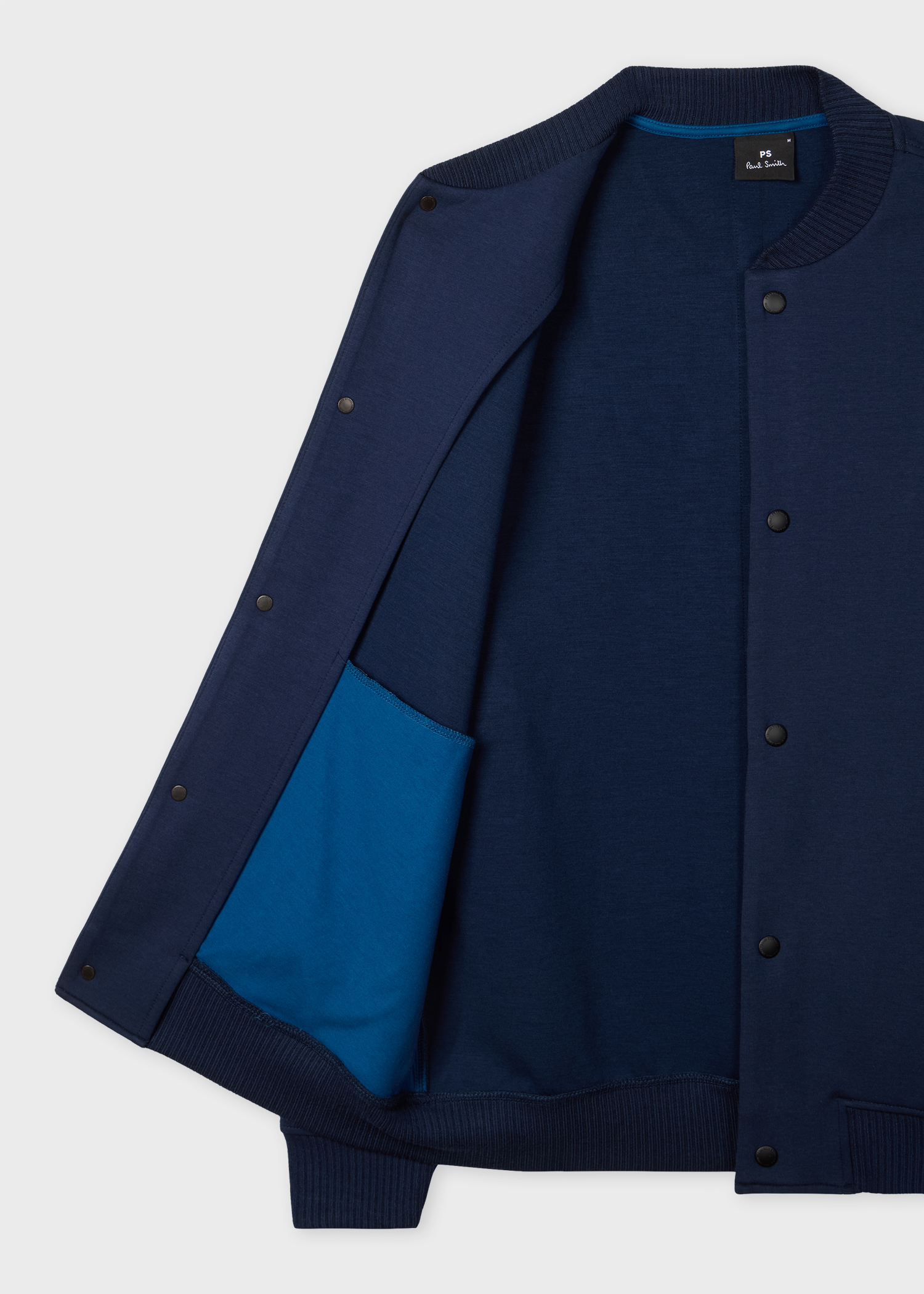 Men's Navy Jersey Bomber Jacket