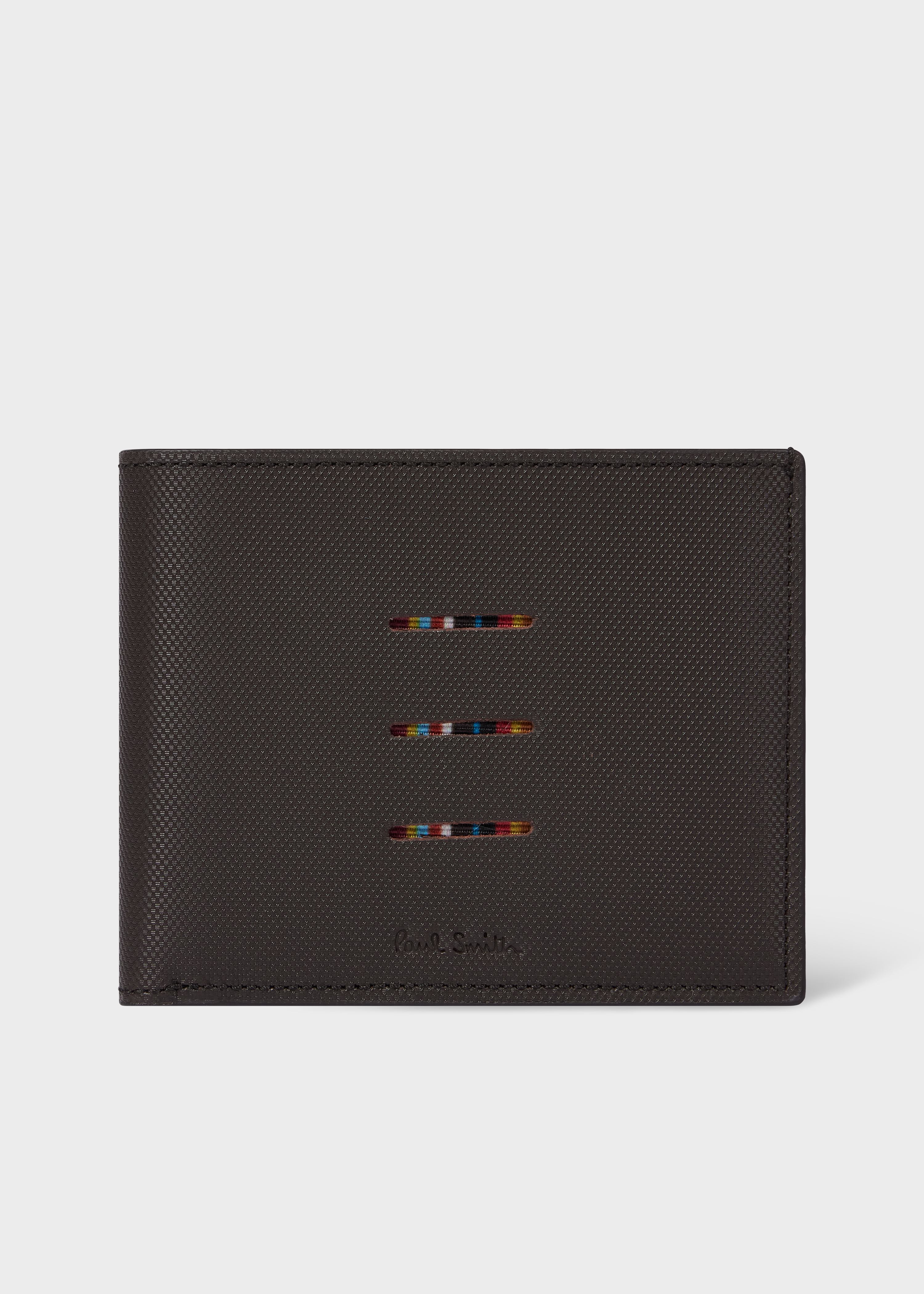 Paul Smith Dark Green Grained Leather Compact Billfold Wallet