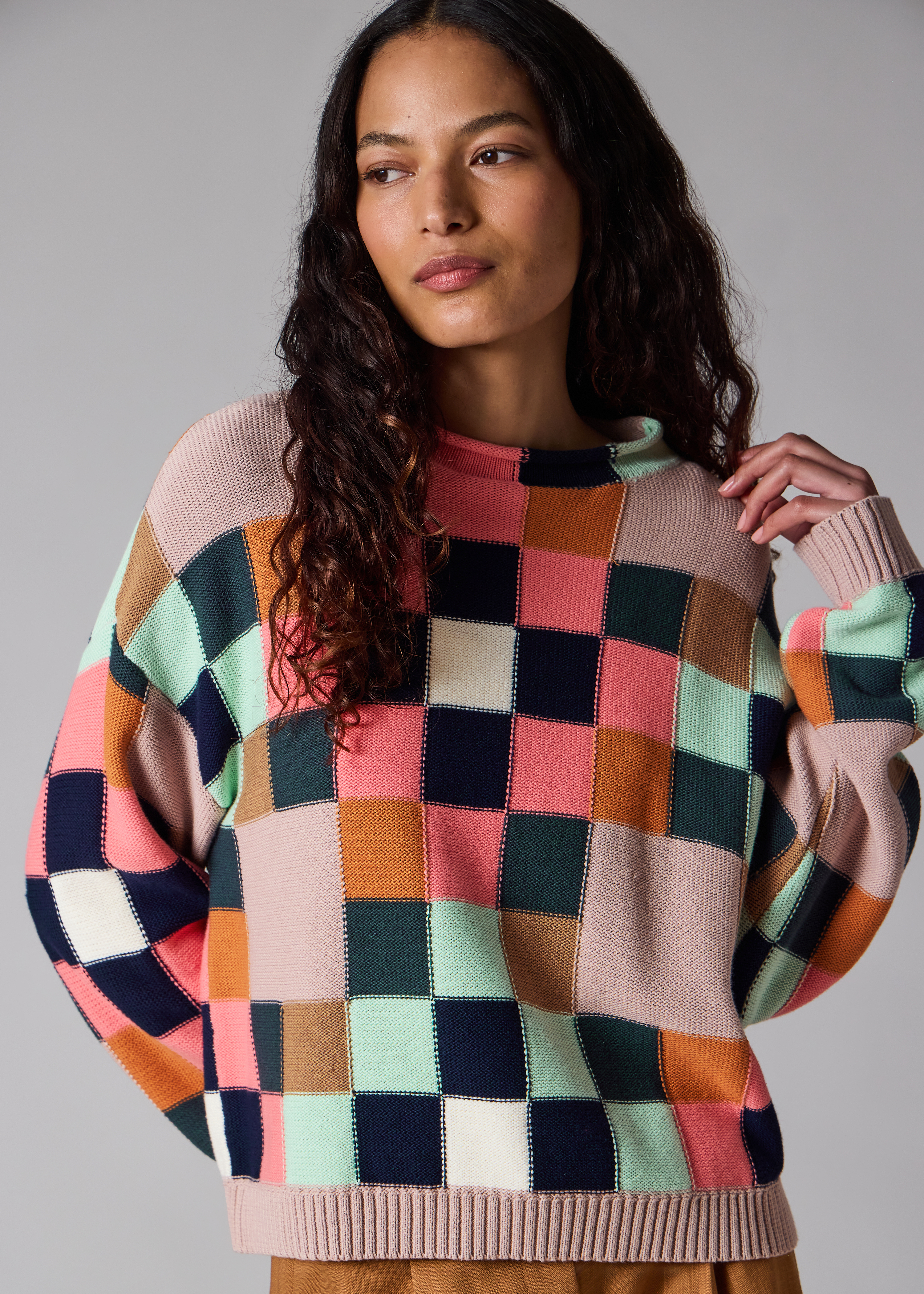 PS Paul Smith Women's Geometric Square Knitted Sweater | King's Cross