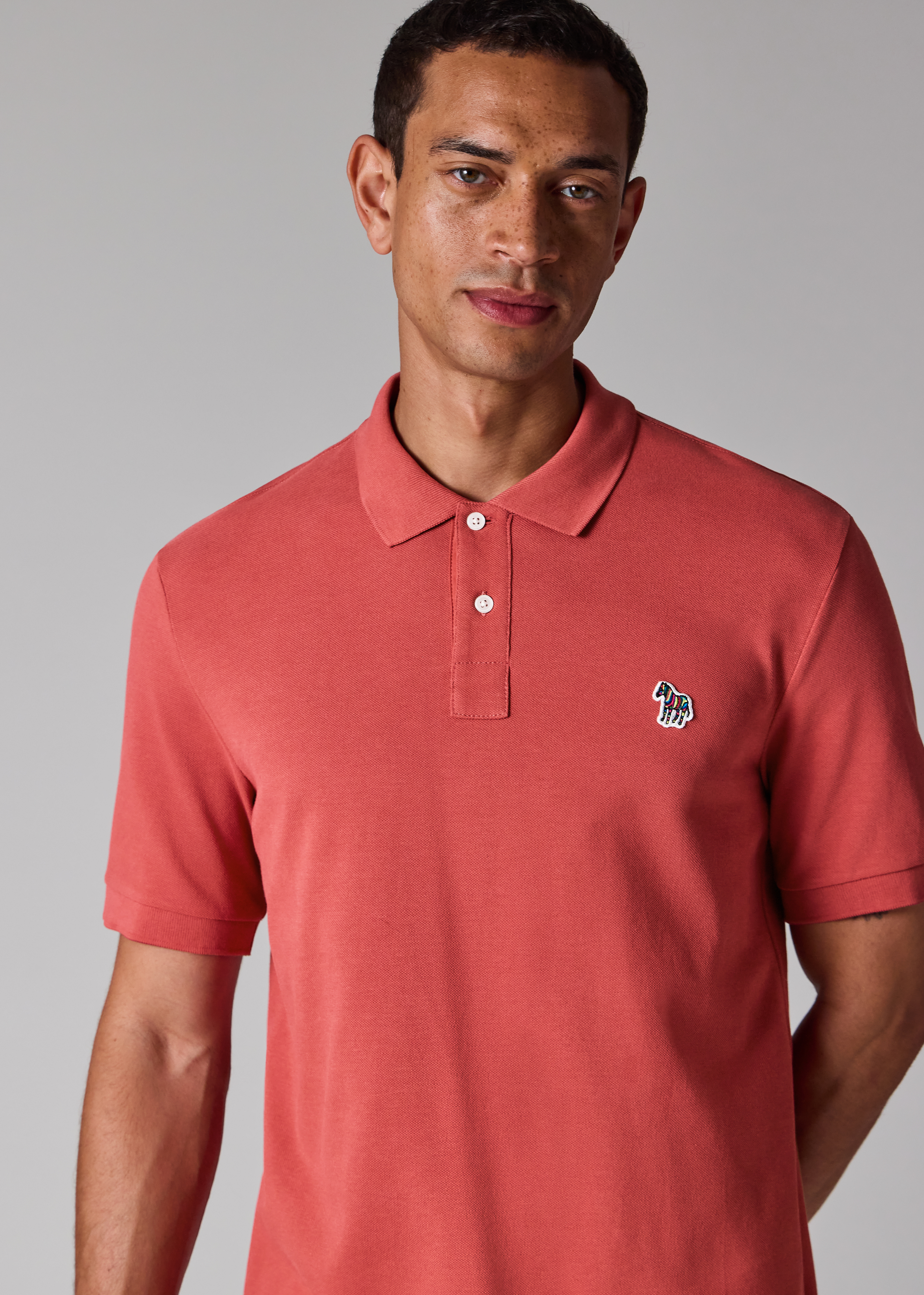 PS Paul Smith Yellow Chartreuse Organic Cotton Zebra Polo Shirt