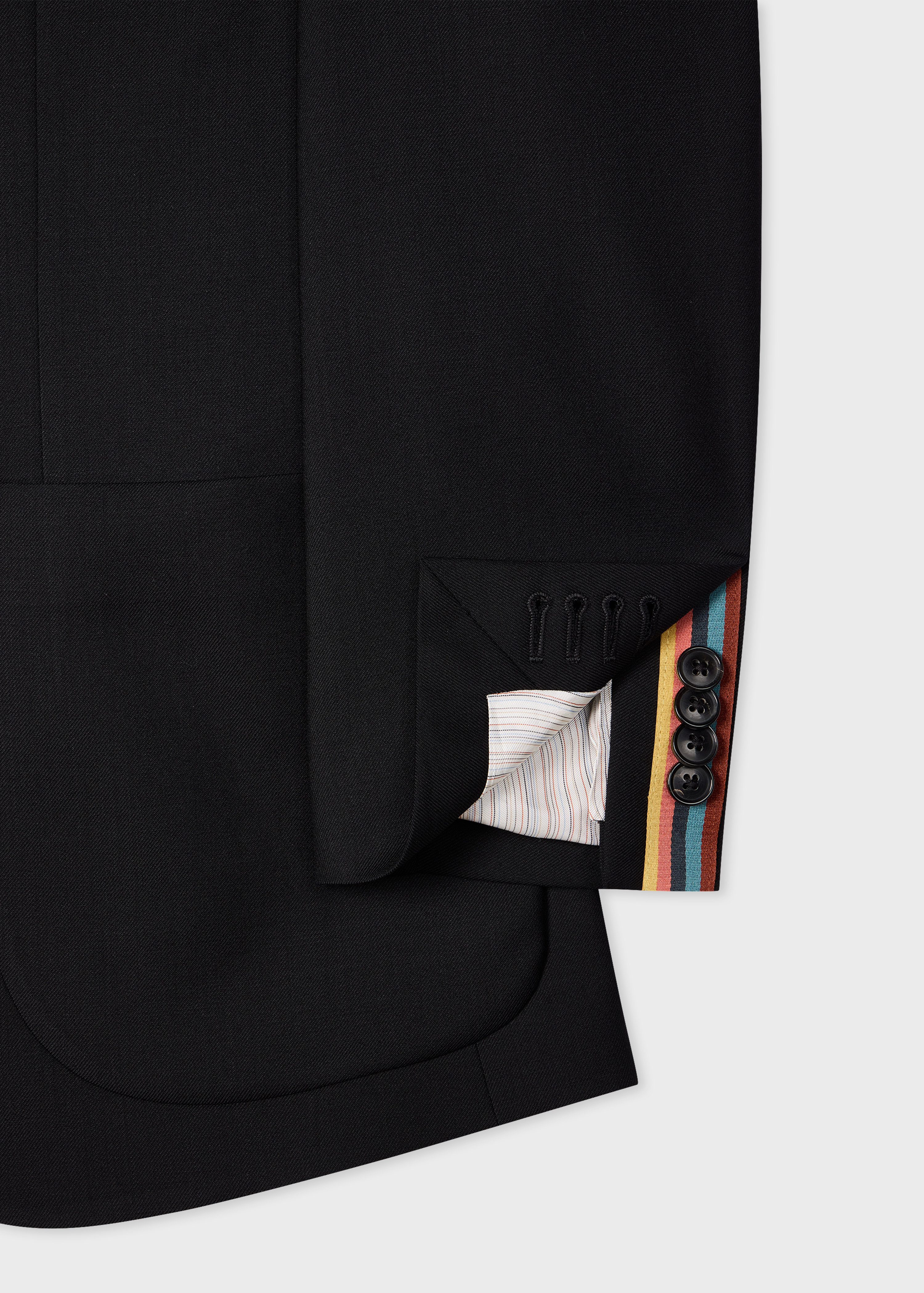 A Suit To Travel In - Black Wool Patch-Pocket Blazer thumbnail 8