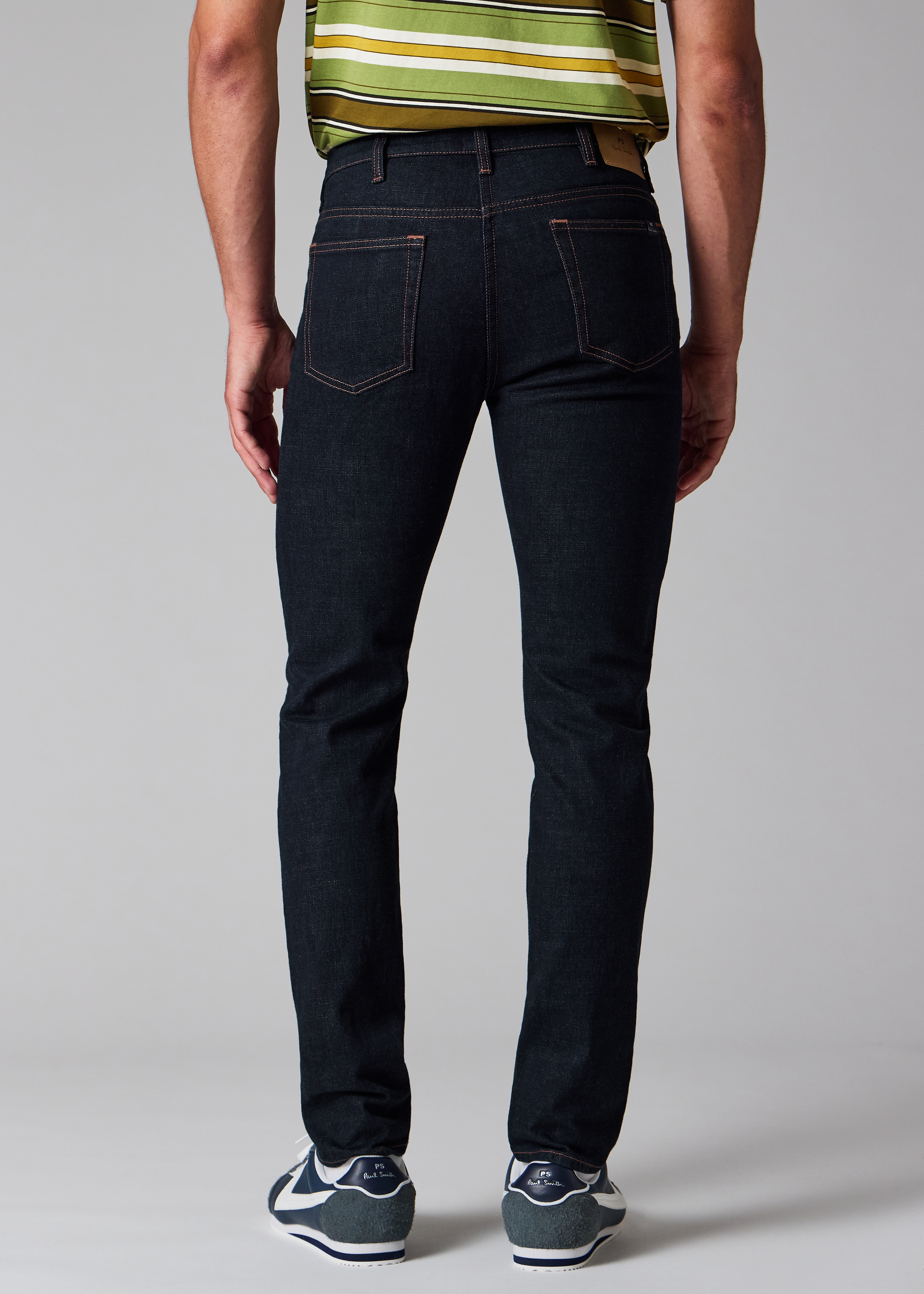Men's Slim-Fit Indigo-Rinse 'Crosshatch Stretch' Jeans