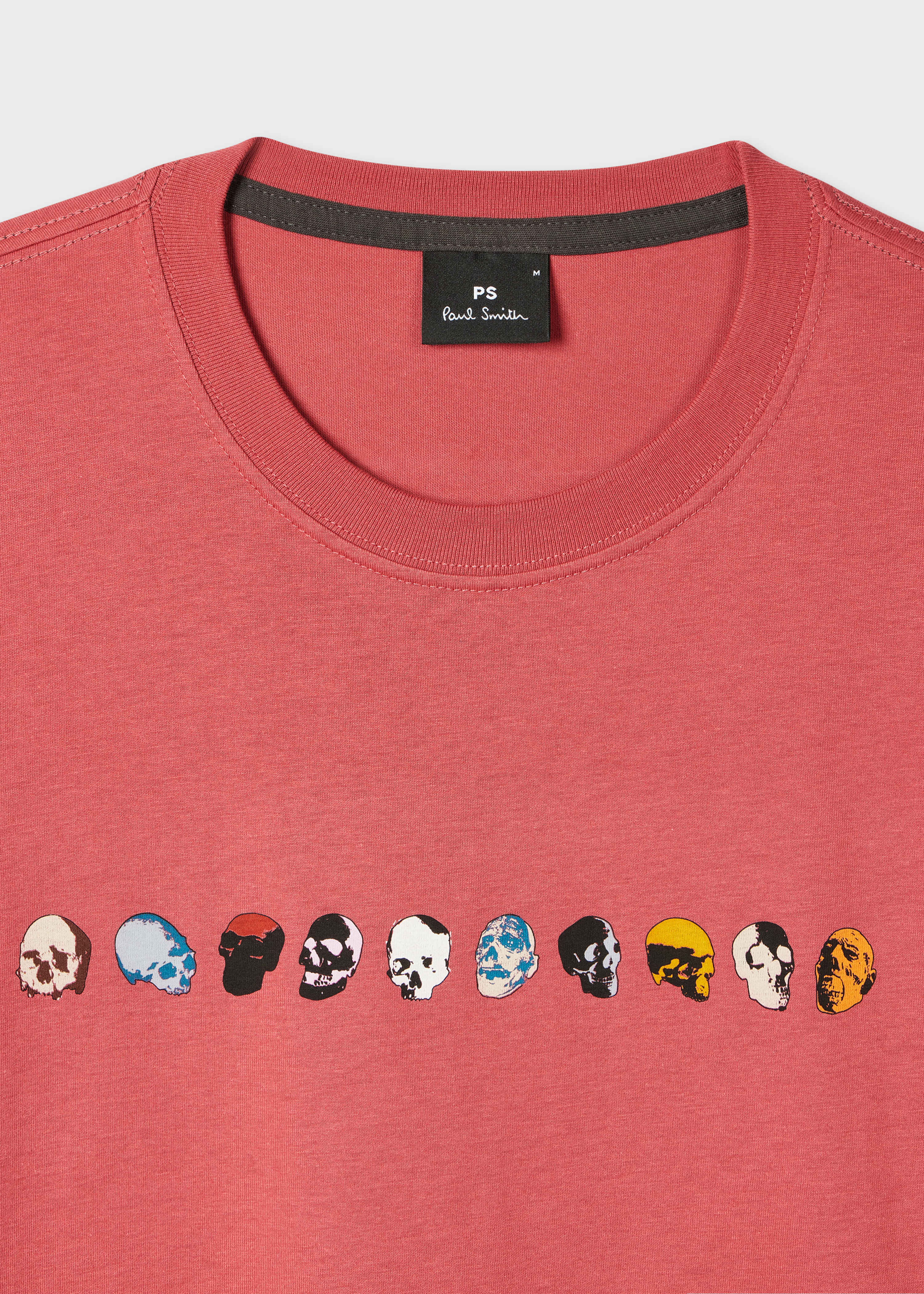 Men's White 'Mini Skulls' Print T-Shirt
