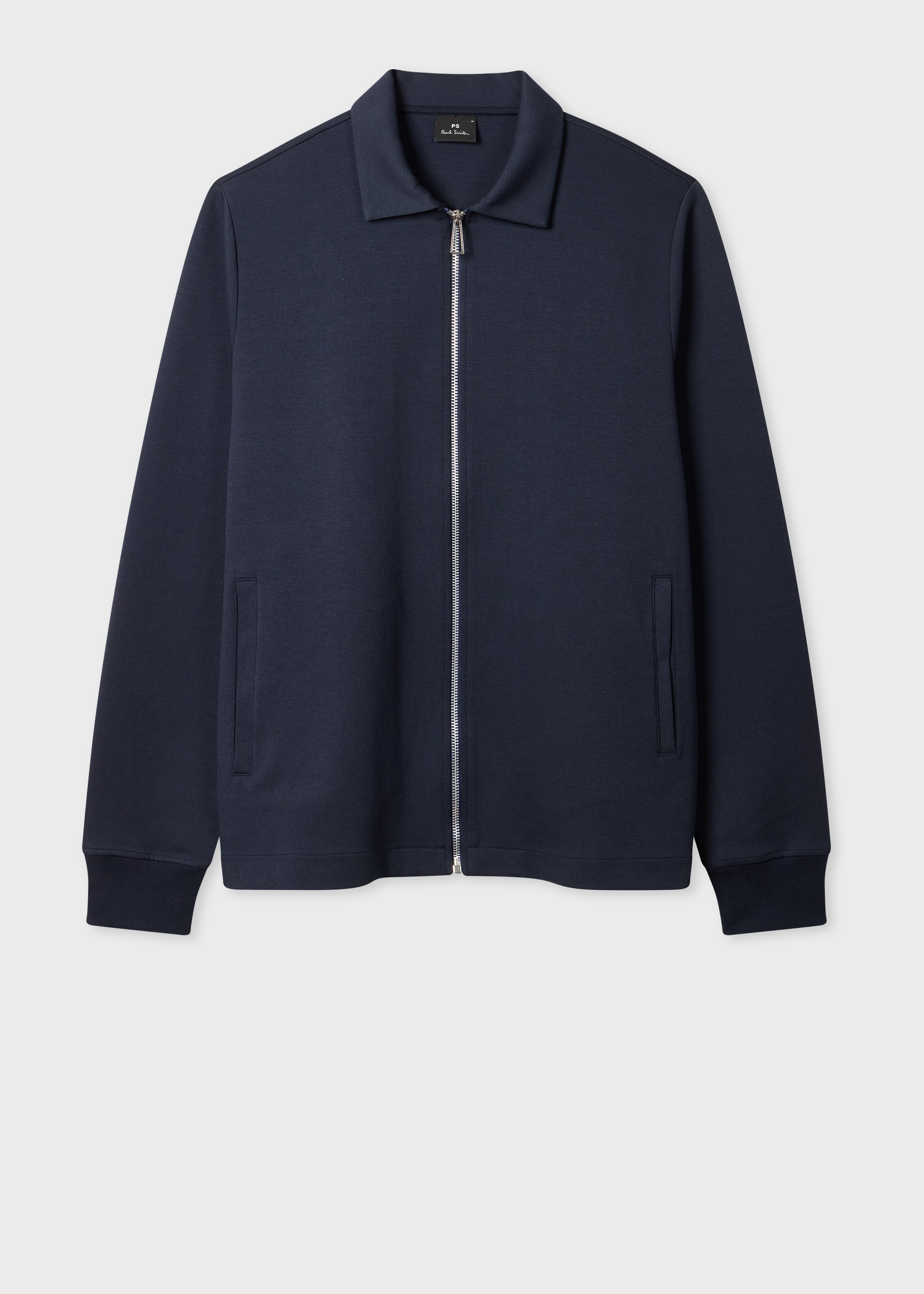 PS Paul Smith Navy Double-Face Jersey Zip-Front Sweatshirt 