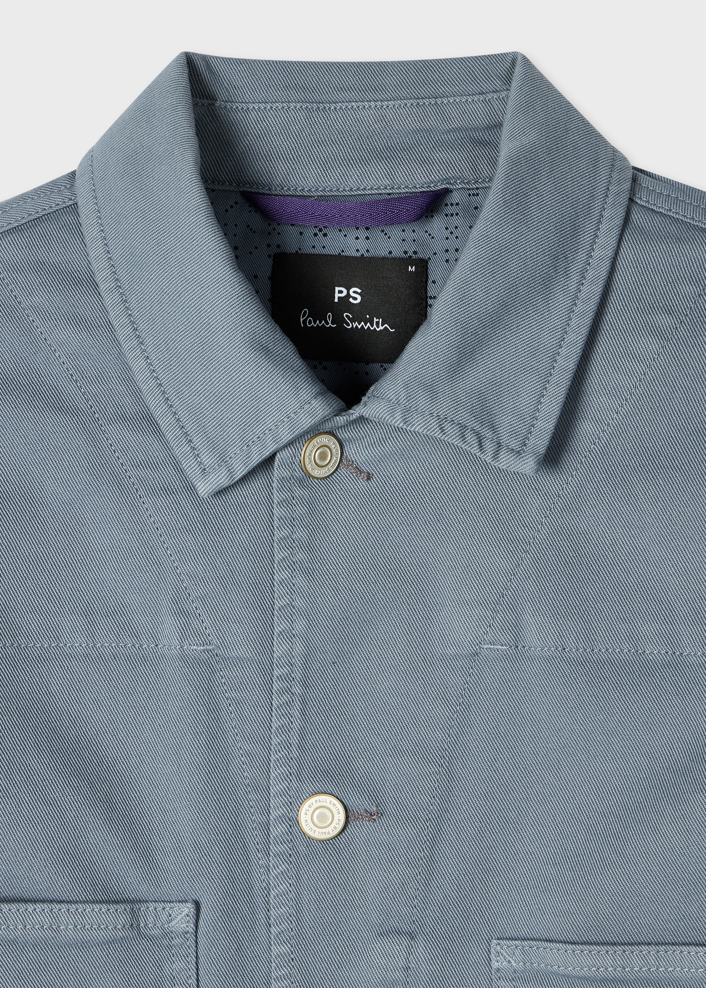 Men's Powder Blue Garment-Dyed Denim Work Jacket
