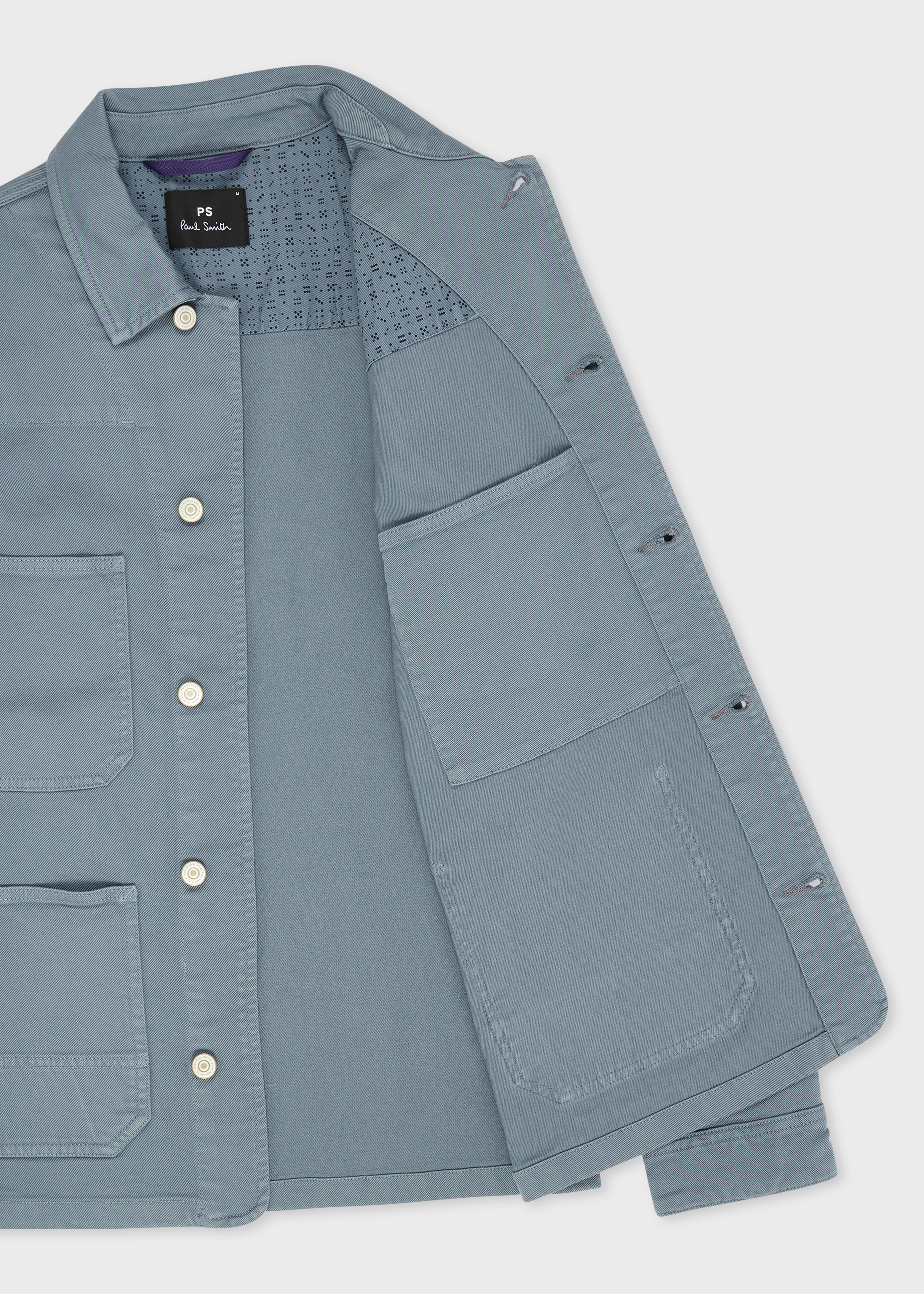 Men's Powder Blue Garment-Dyed Denim Work Jacket