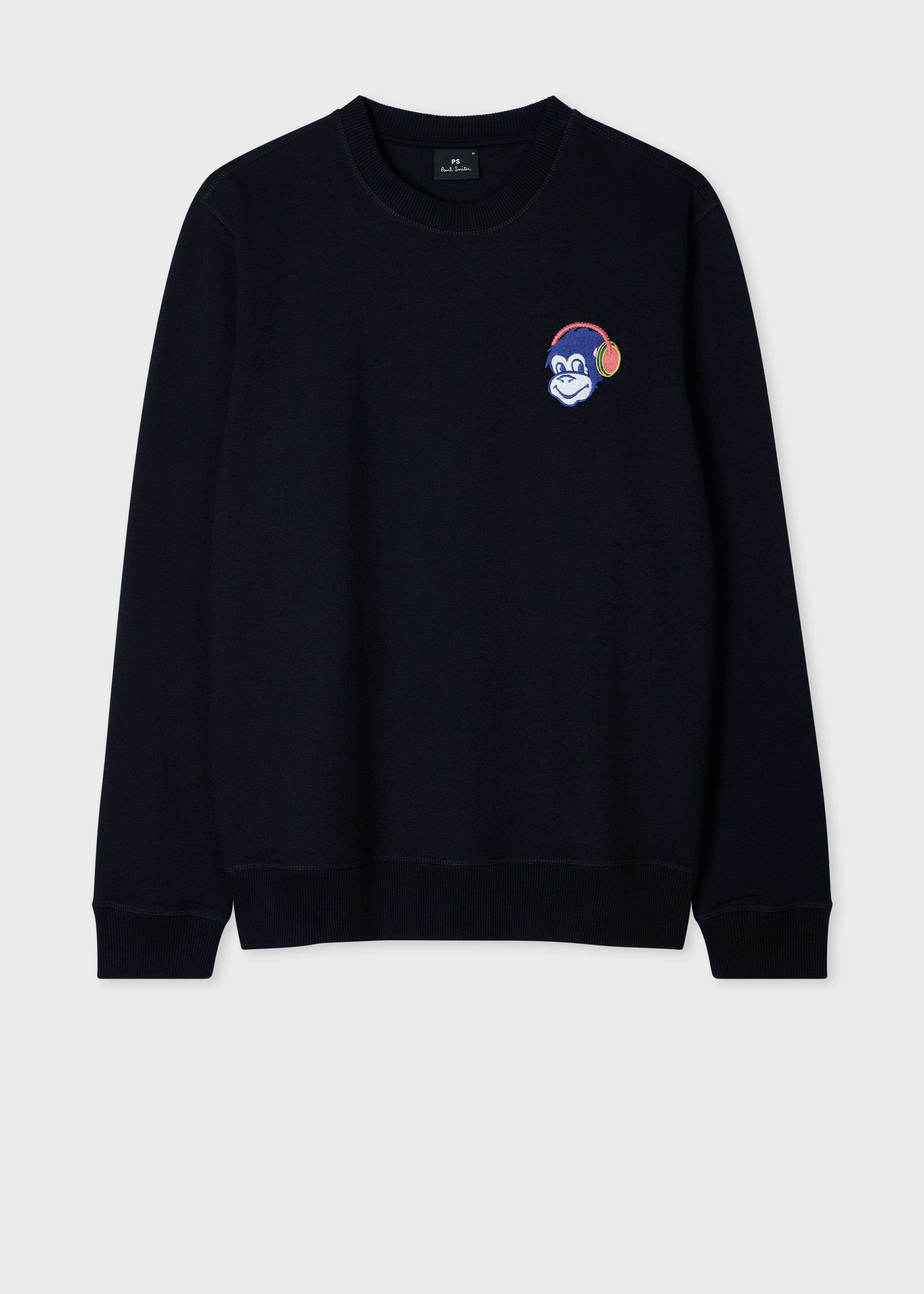 Paul Smith スウェット Men's Black Embroidered 'Monkey Headphones' Sweatshirt