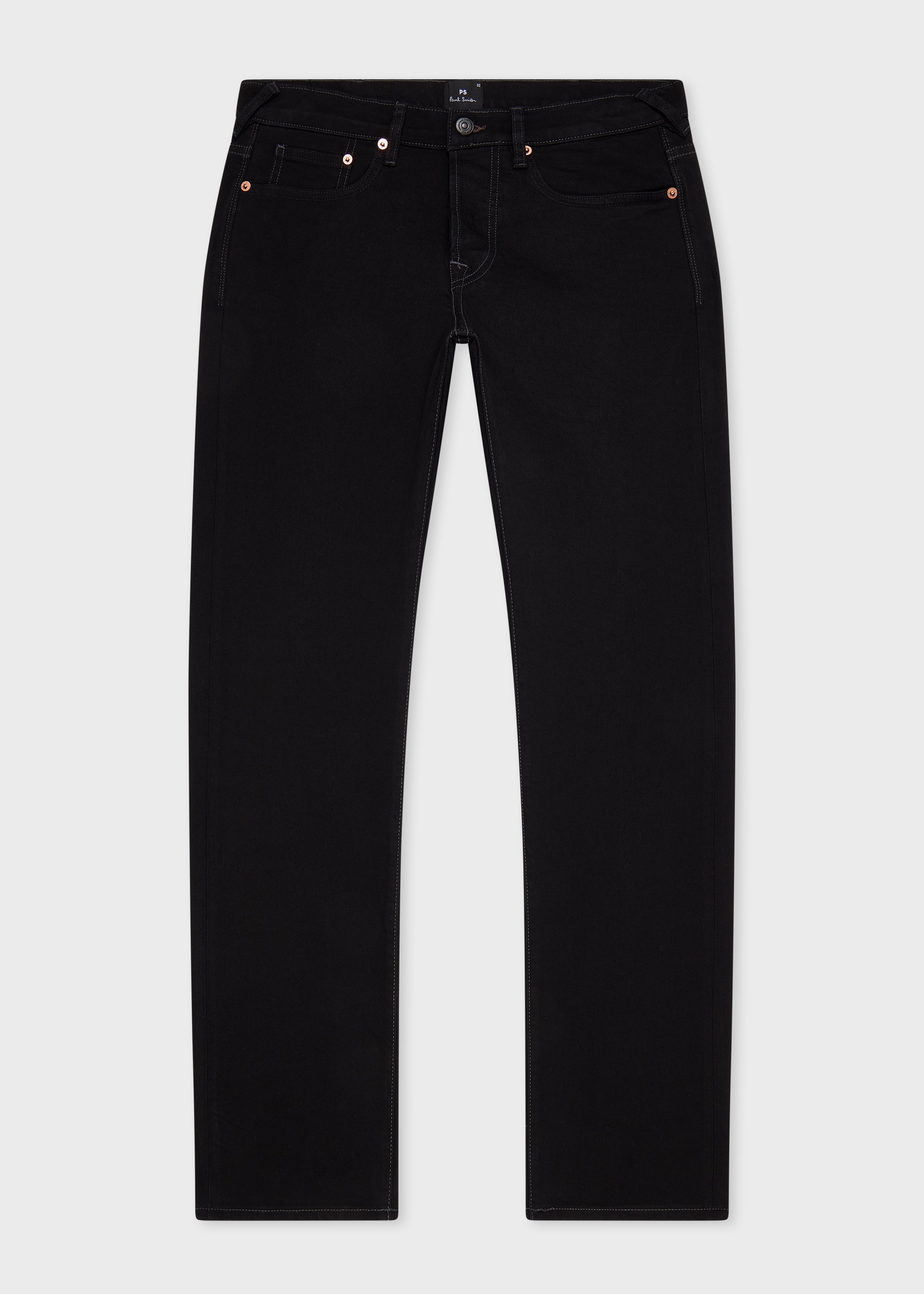 PAUL SMITH JEANS ブラック チノパン Standard-Fit Black 'Organic Stretch' Jeans