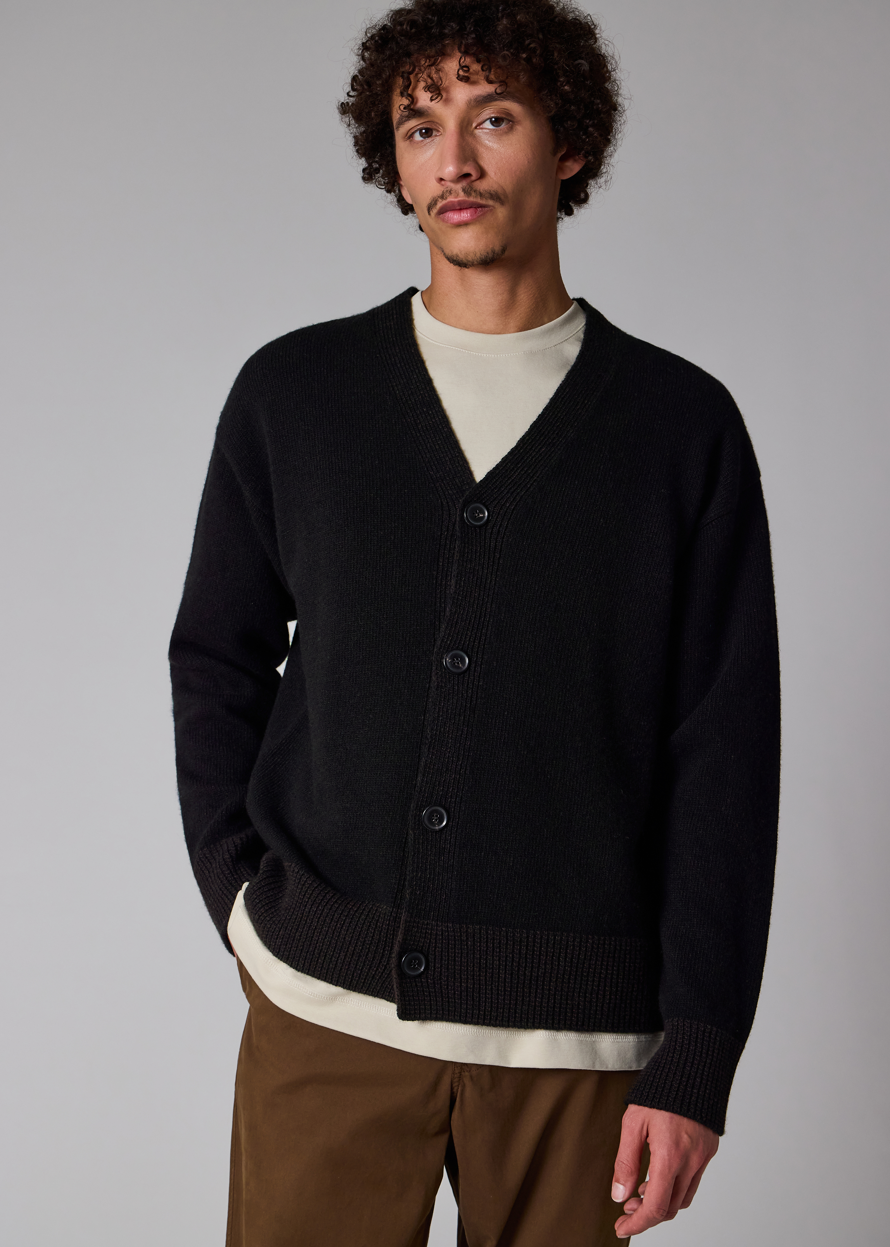 トップス Paul Smith lambswool knit cardigan BLK Paul Smith Pale Red Lambswool Cardigan | King's Cross