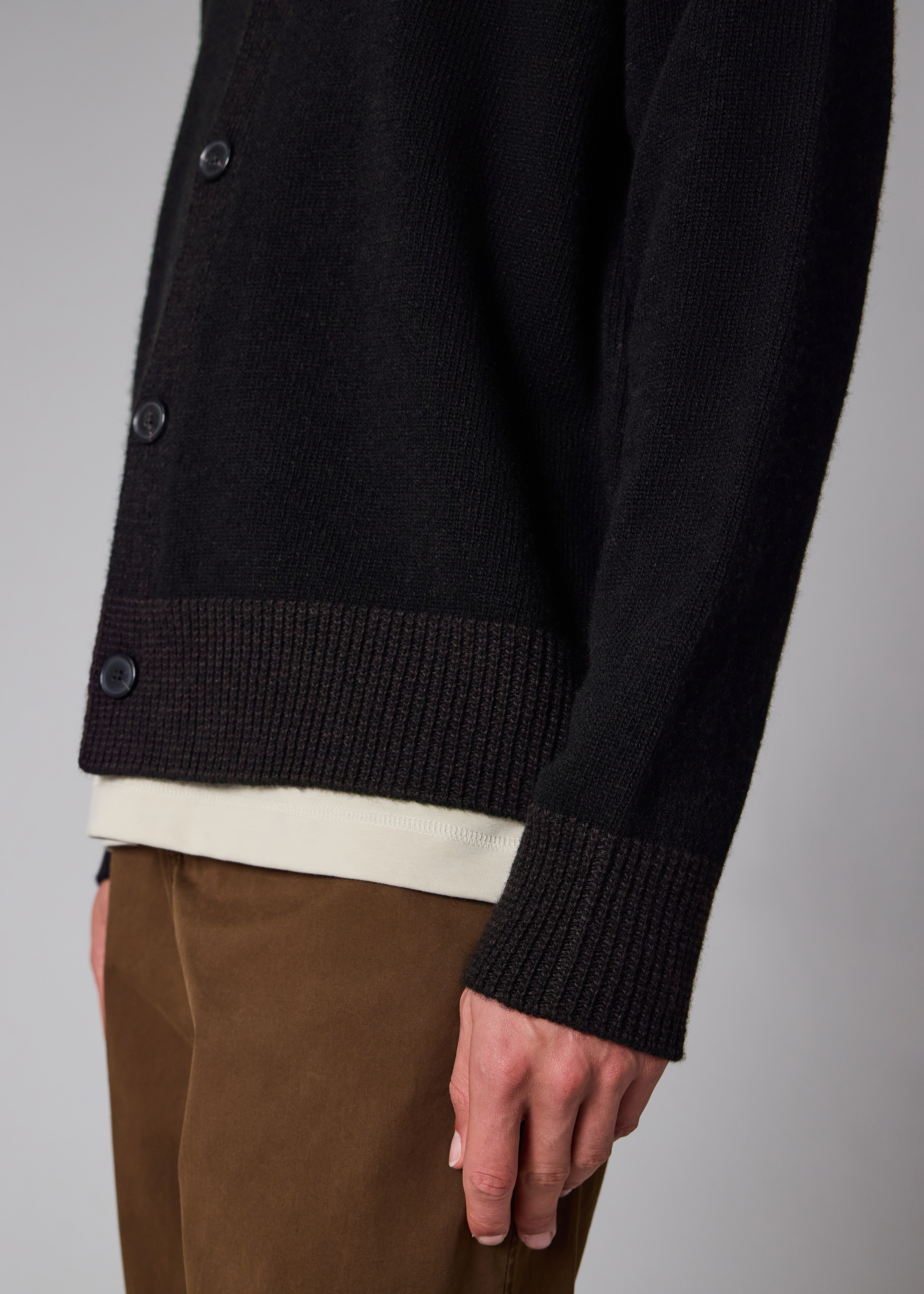 Paul Smith Black Lambswool Cardigan | King's Cross