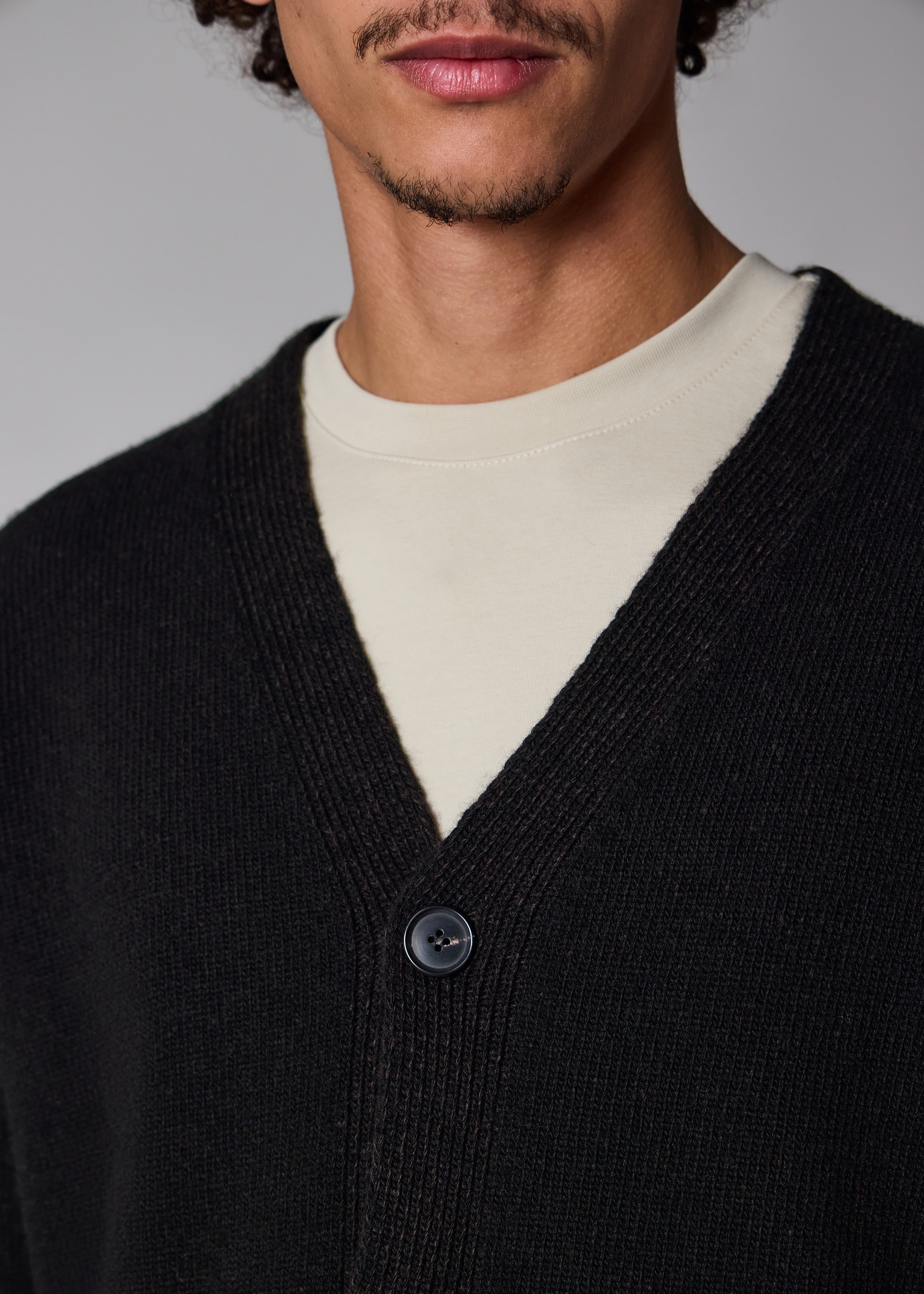 トップス Paul Smith lambswool knit cardigan BLK Paul Smith Black Lambswool Cardigan | King's Cross