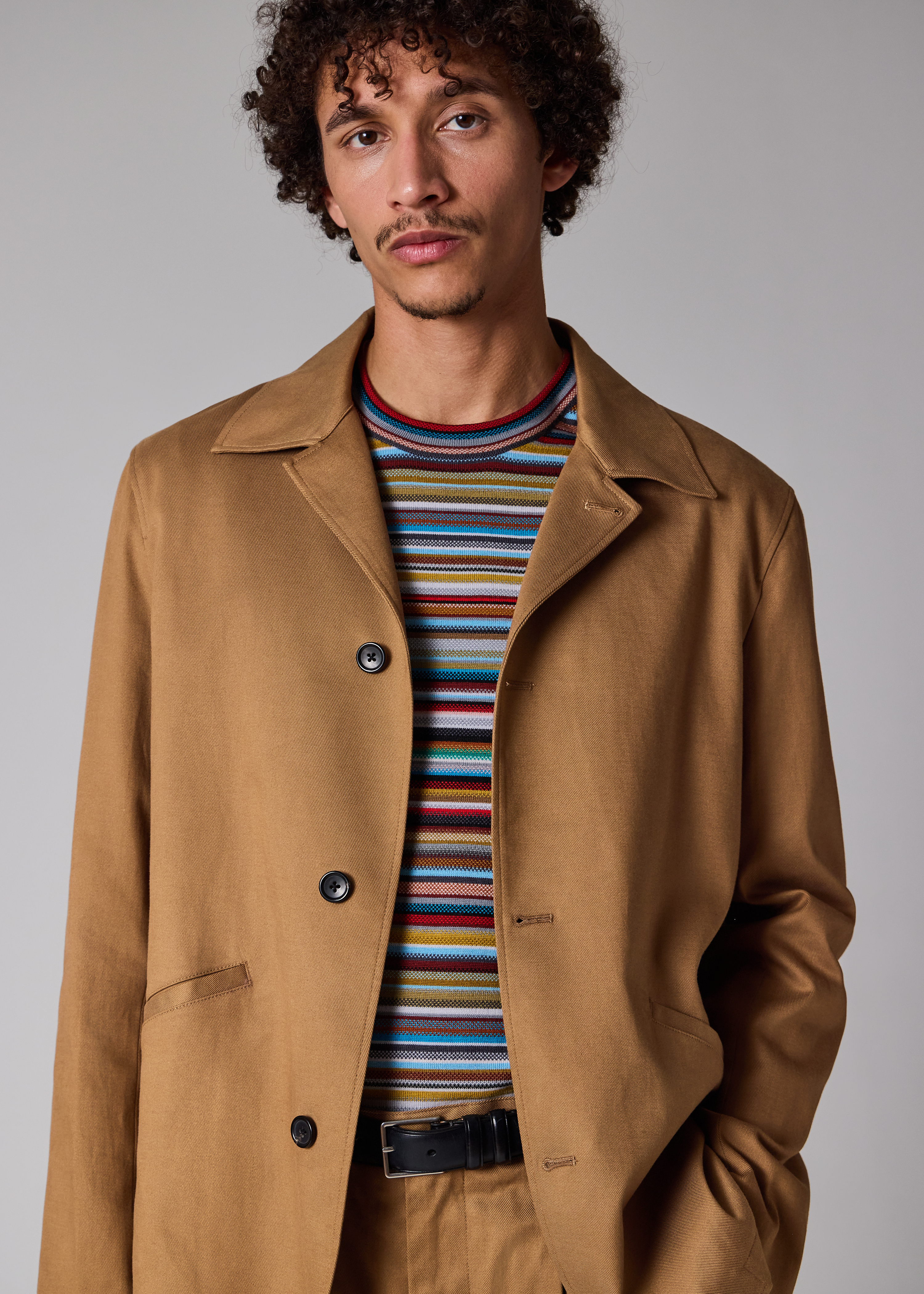 Men's Tan Lyocell-Cotton Twill Work Jacket