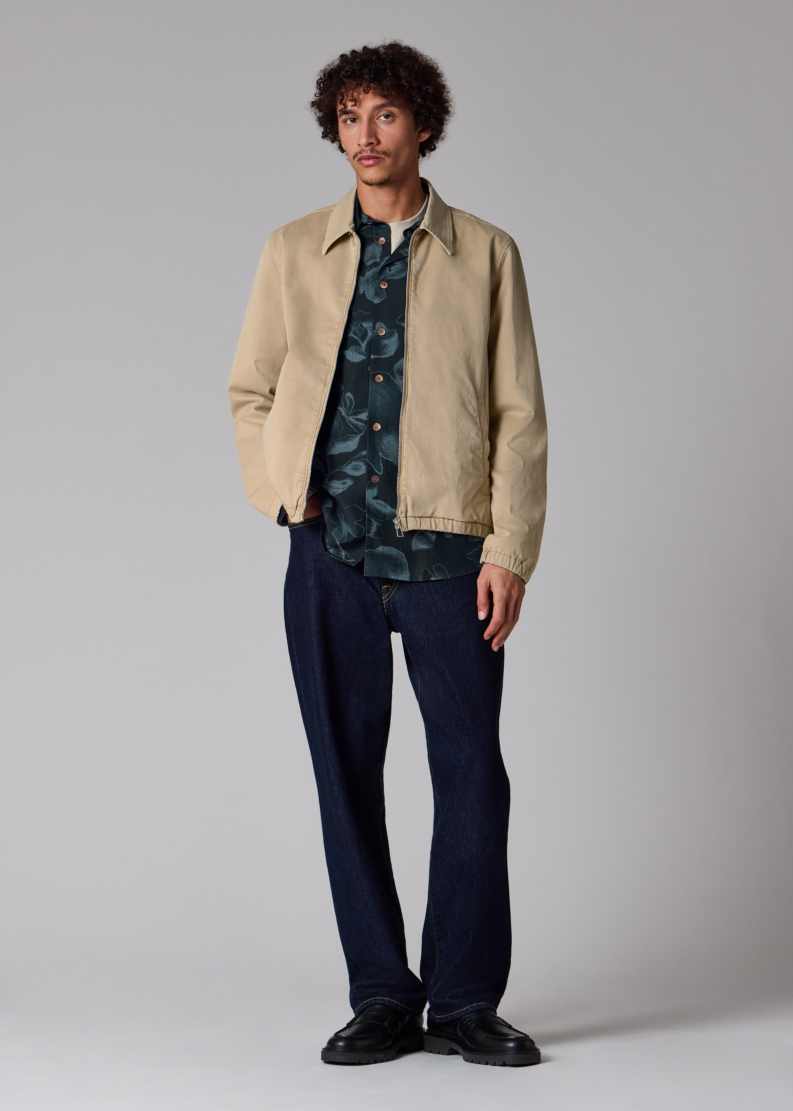 Washed Tan Cotton-Twill Coach Jacket thumbnail 2