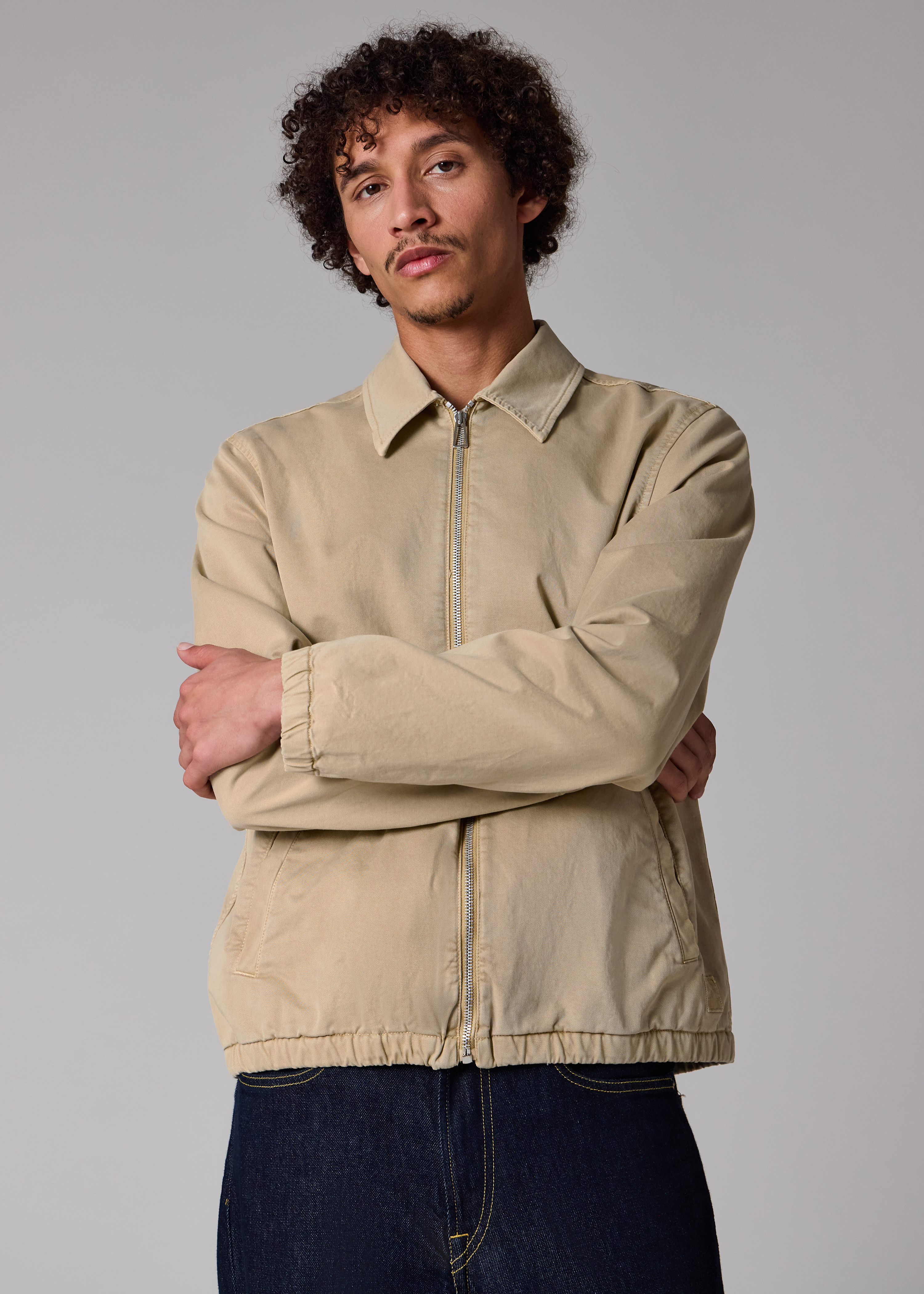 Washed Tan Cotton-Twill Coach Jacket thumbnail 4