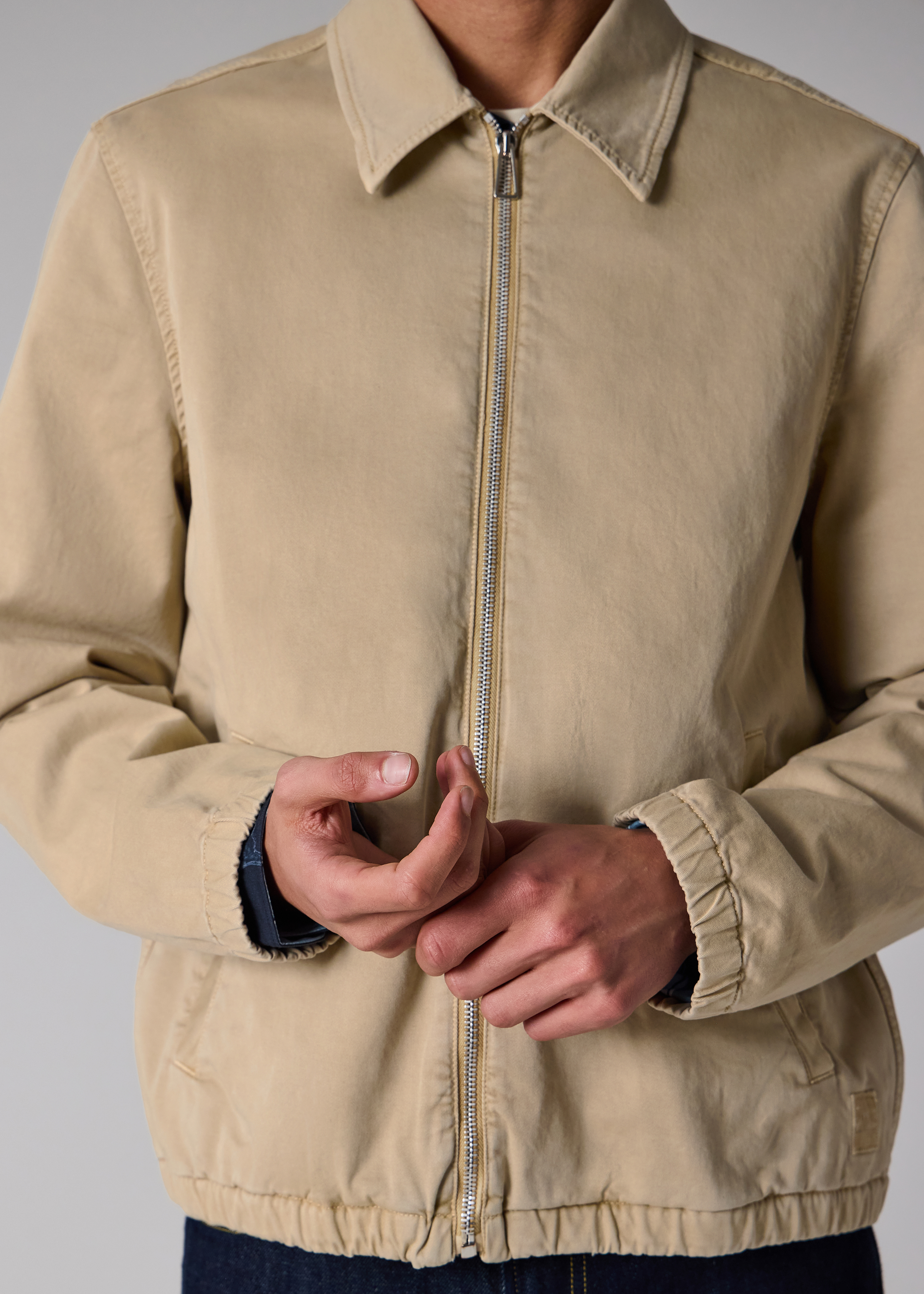 Washed Tan Cotton-Twill Coach Jacket thumbnail 6