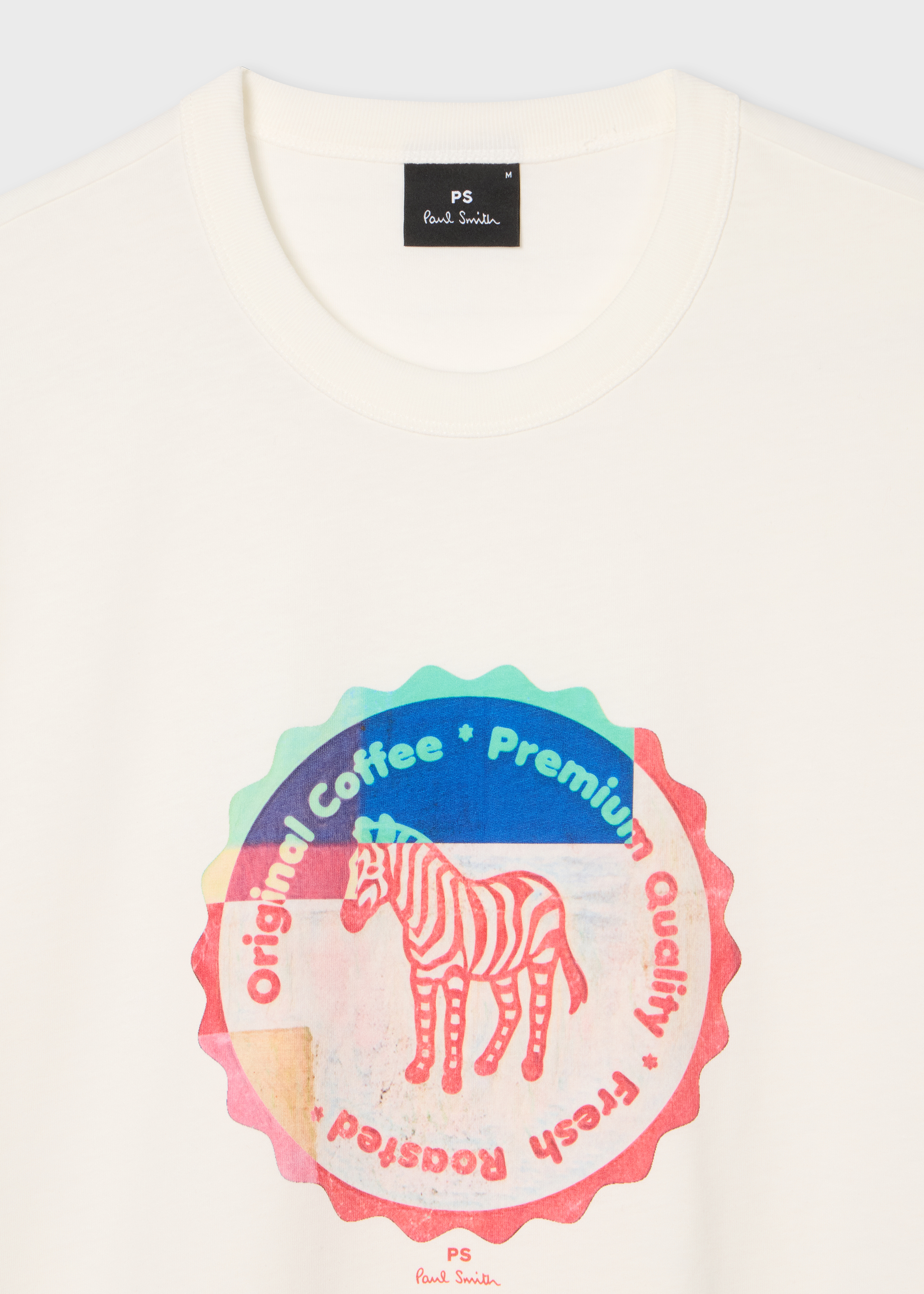 Men's White Regular-Fit 'Zebra Bottle Top' T-Shirt