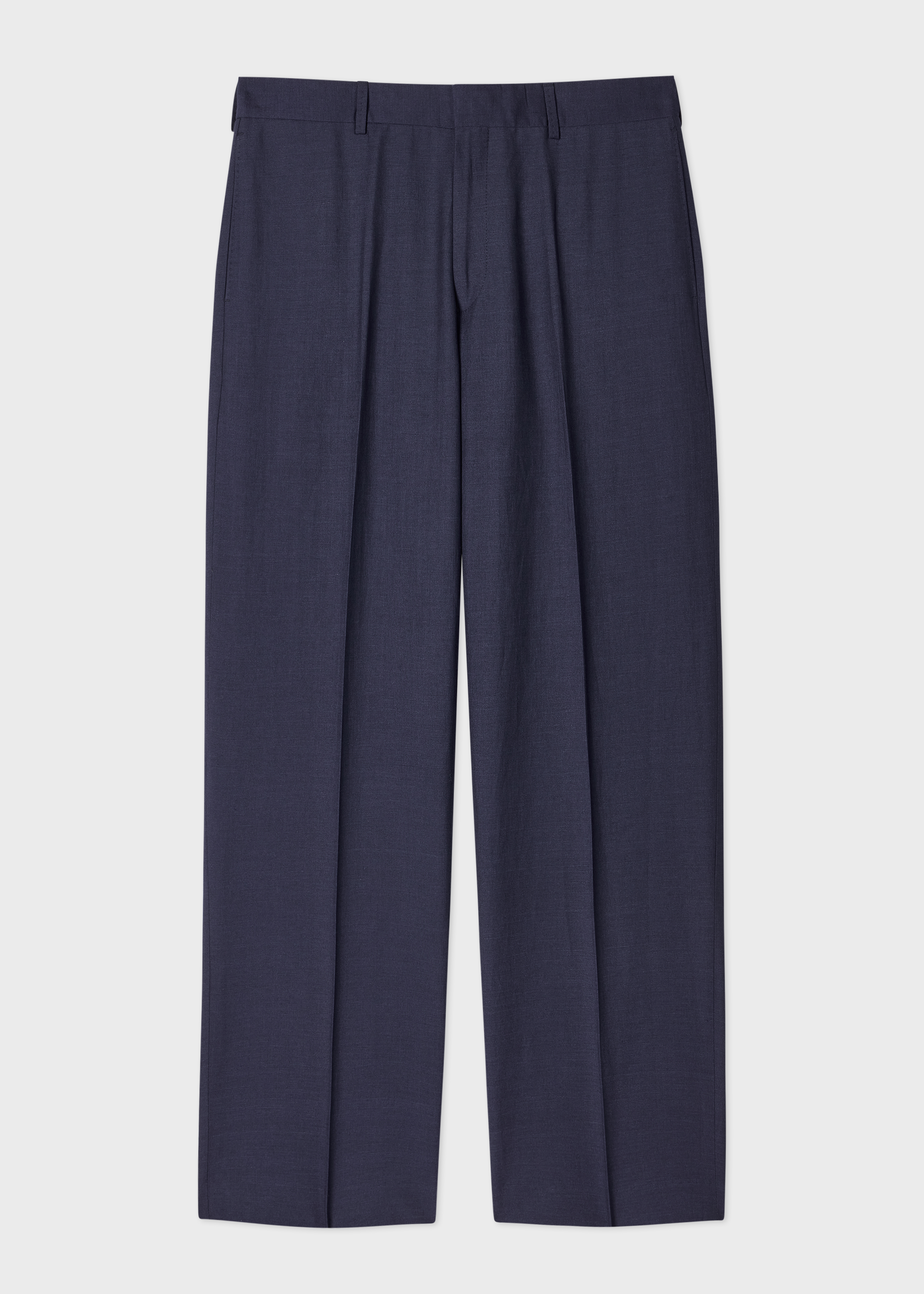 Paul Smith Black Textured Wool-Lyocell Straight-Fit Trousers