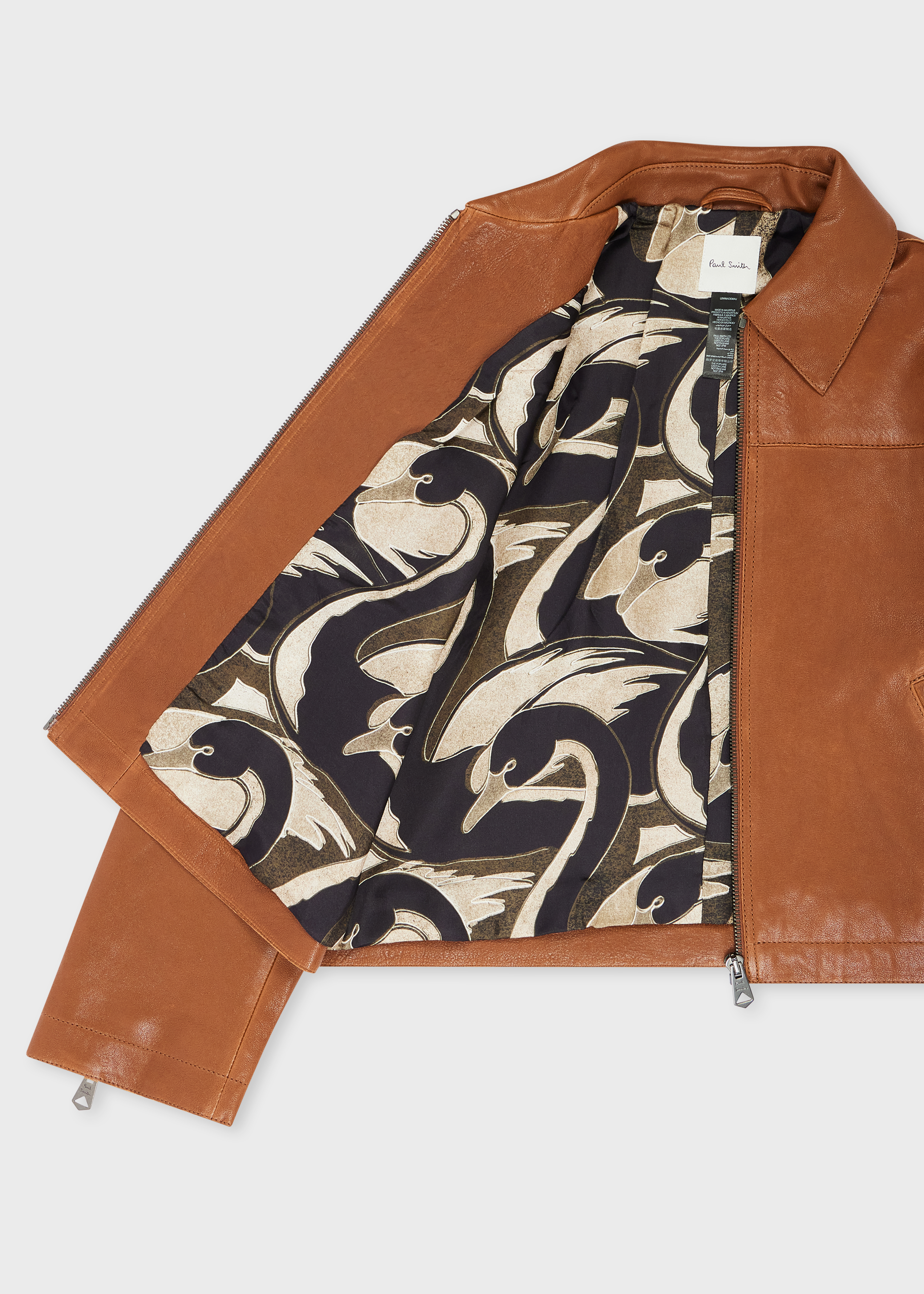 Women's Tan Leather Jacket Paul Smith