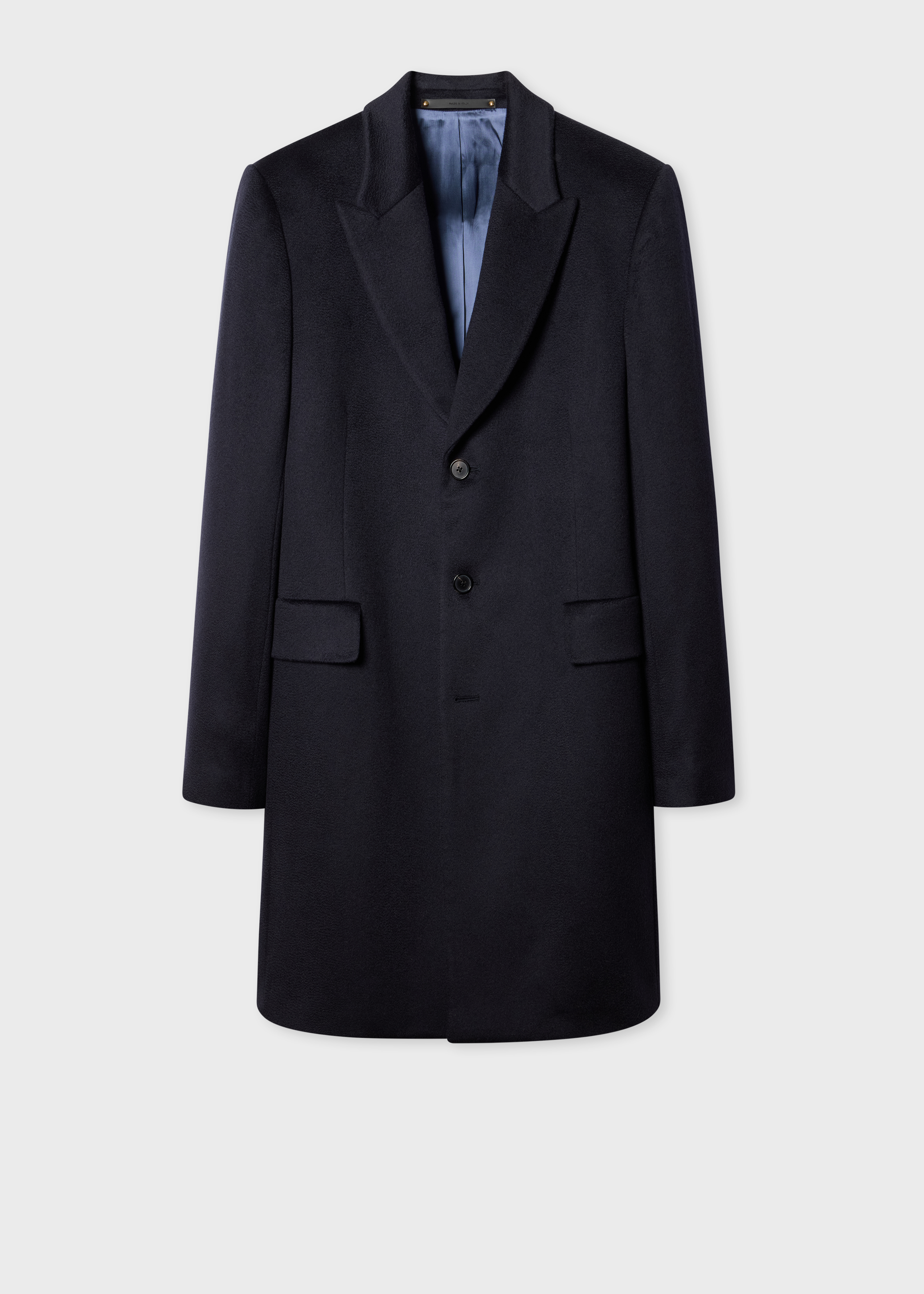 Men's Navy Cashmere Epsom Coat