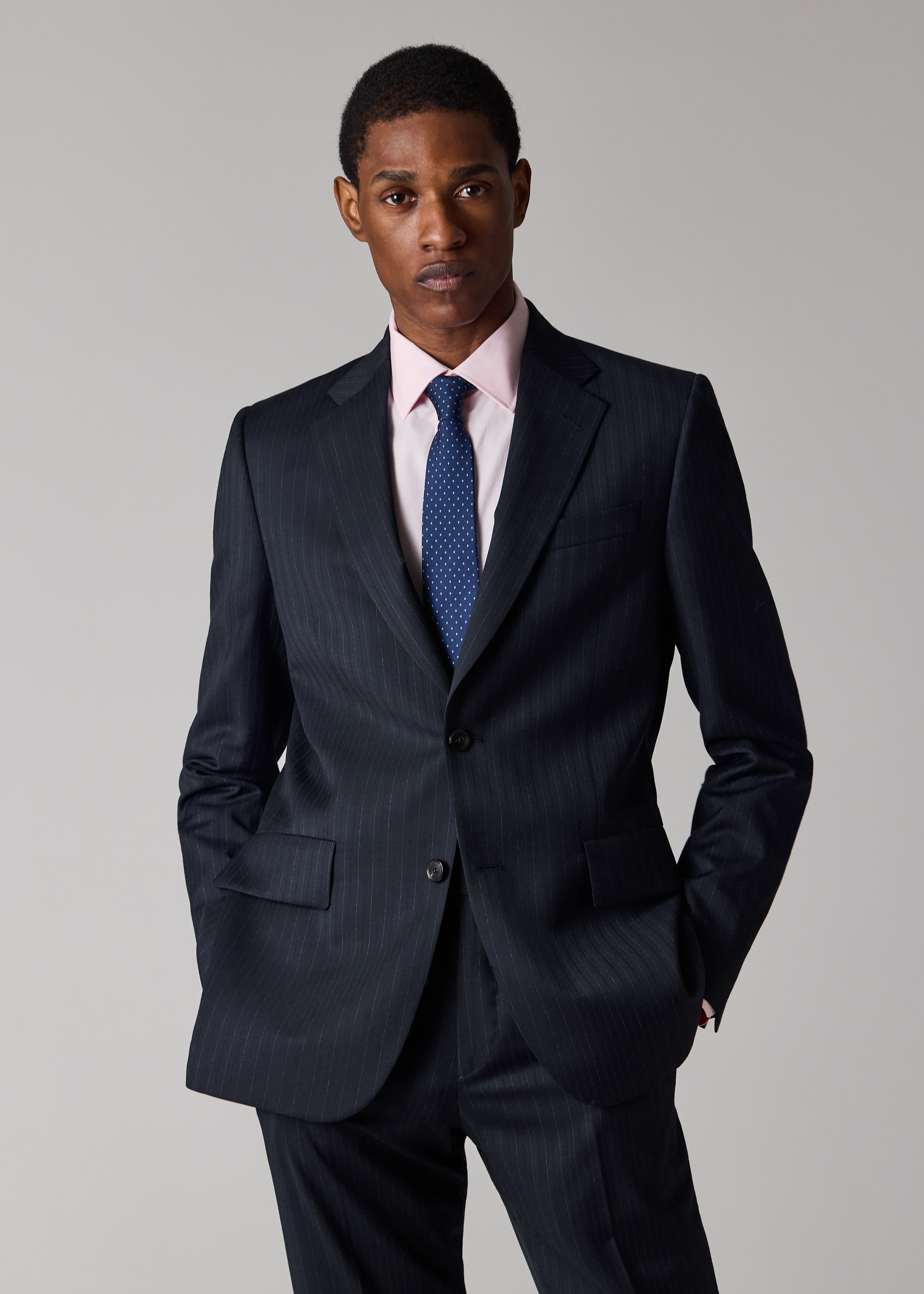 Paul Smith The Brierley - Navy Pinstripe Wool Two-Button Suit