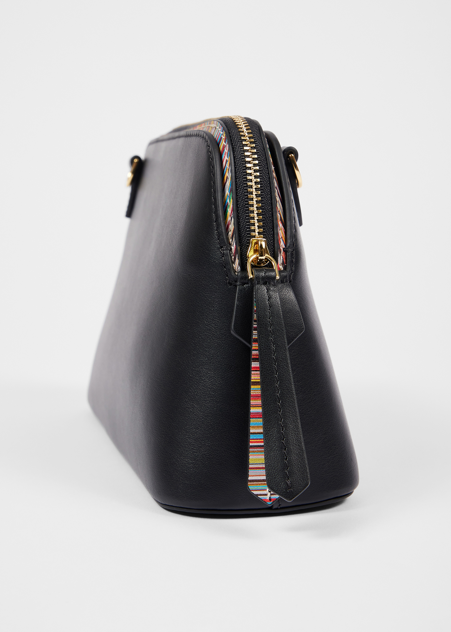 Women's Black Cross-Body 'Signature Stripe' Bag Paul Smith
