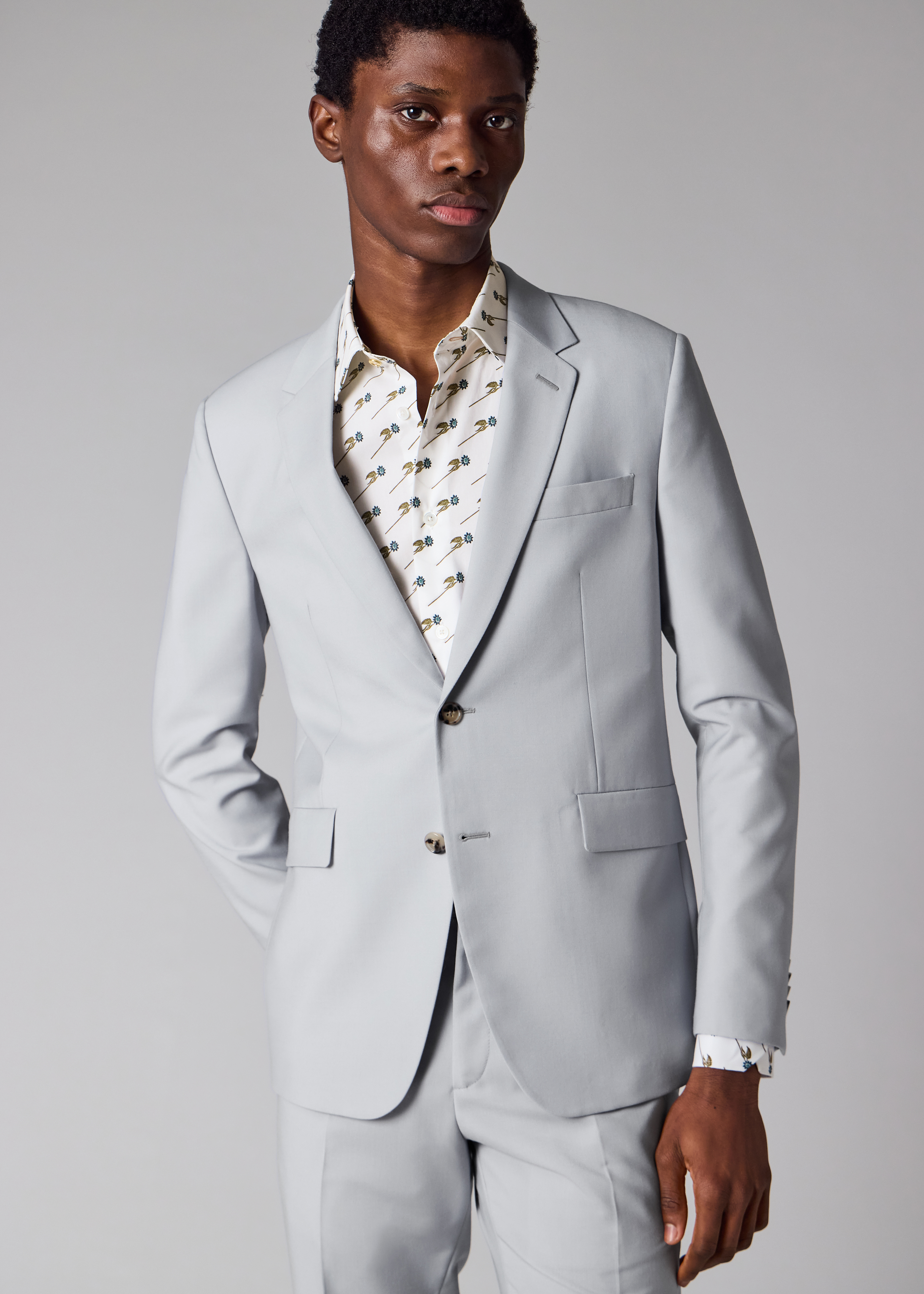 新品タグ付き Paul Smith KENSINGTON FIT ジャケット M The Kensington - Slim-Fit Light Blue Wool-Mohair Suit