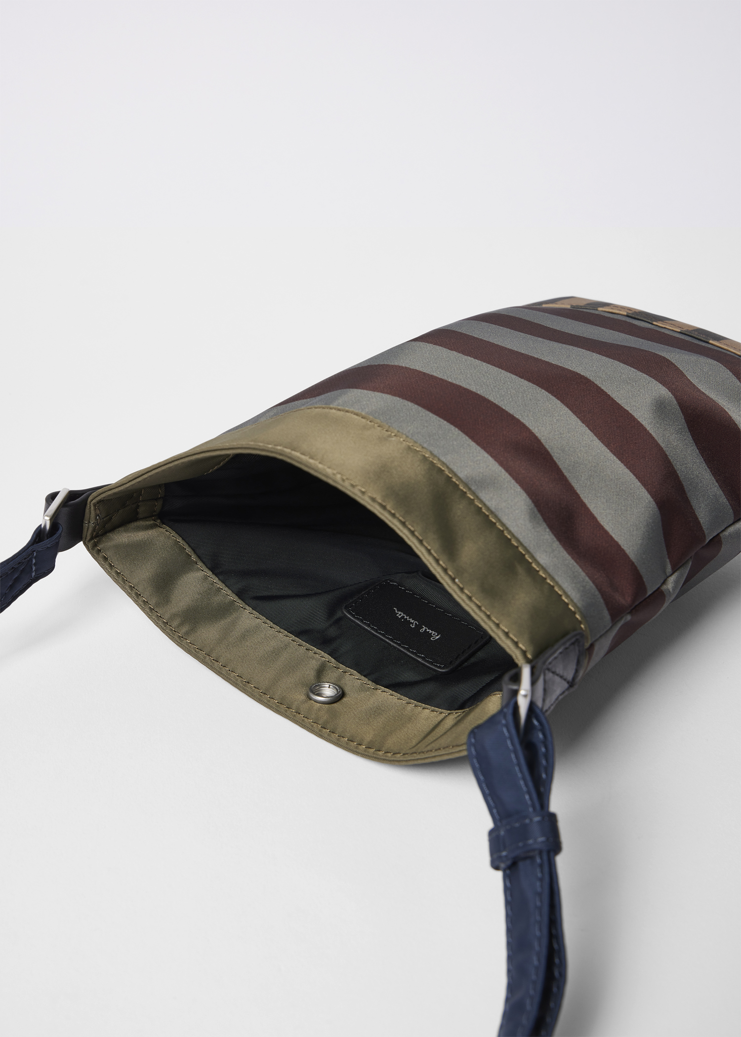 Multistripe Recycled Nylon Musette Bag