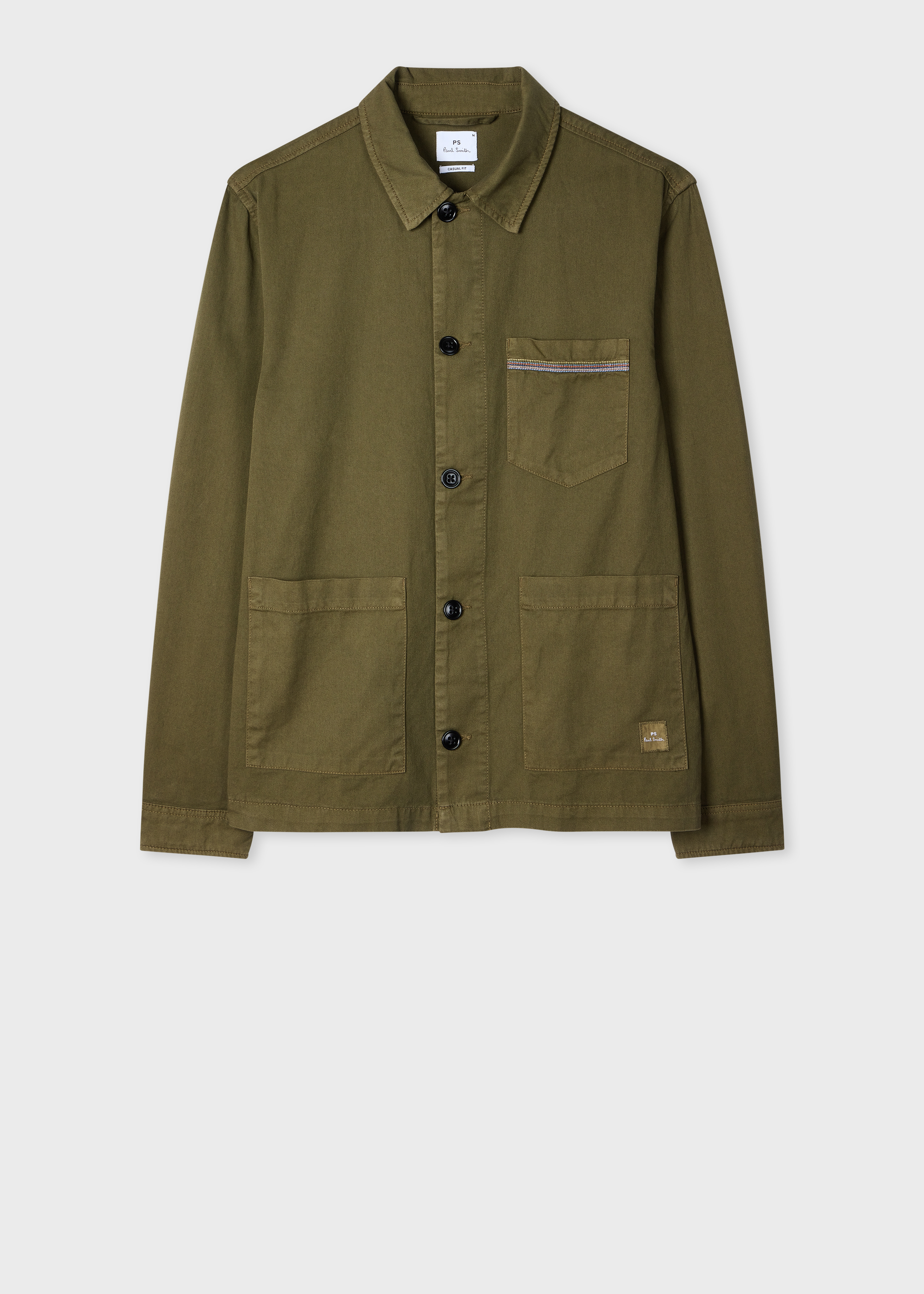 Men's Tan Cotton-Twill 'Stitch Stripe' Work Jacket