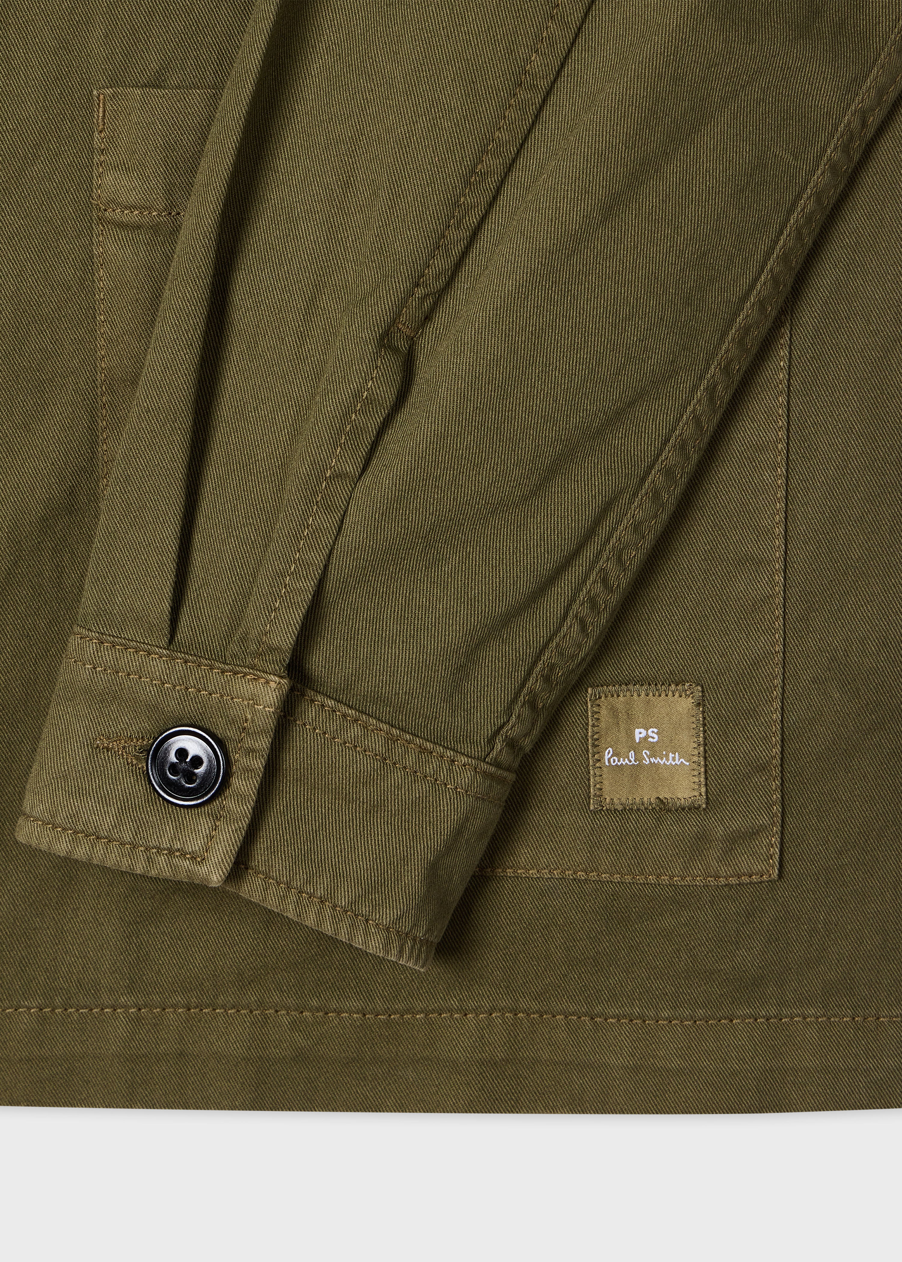 Men's Tan Cotton-Twill 'Stitch Stripe' Work Jacket