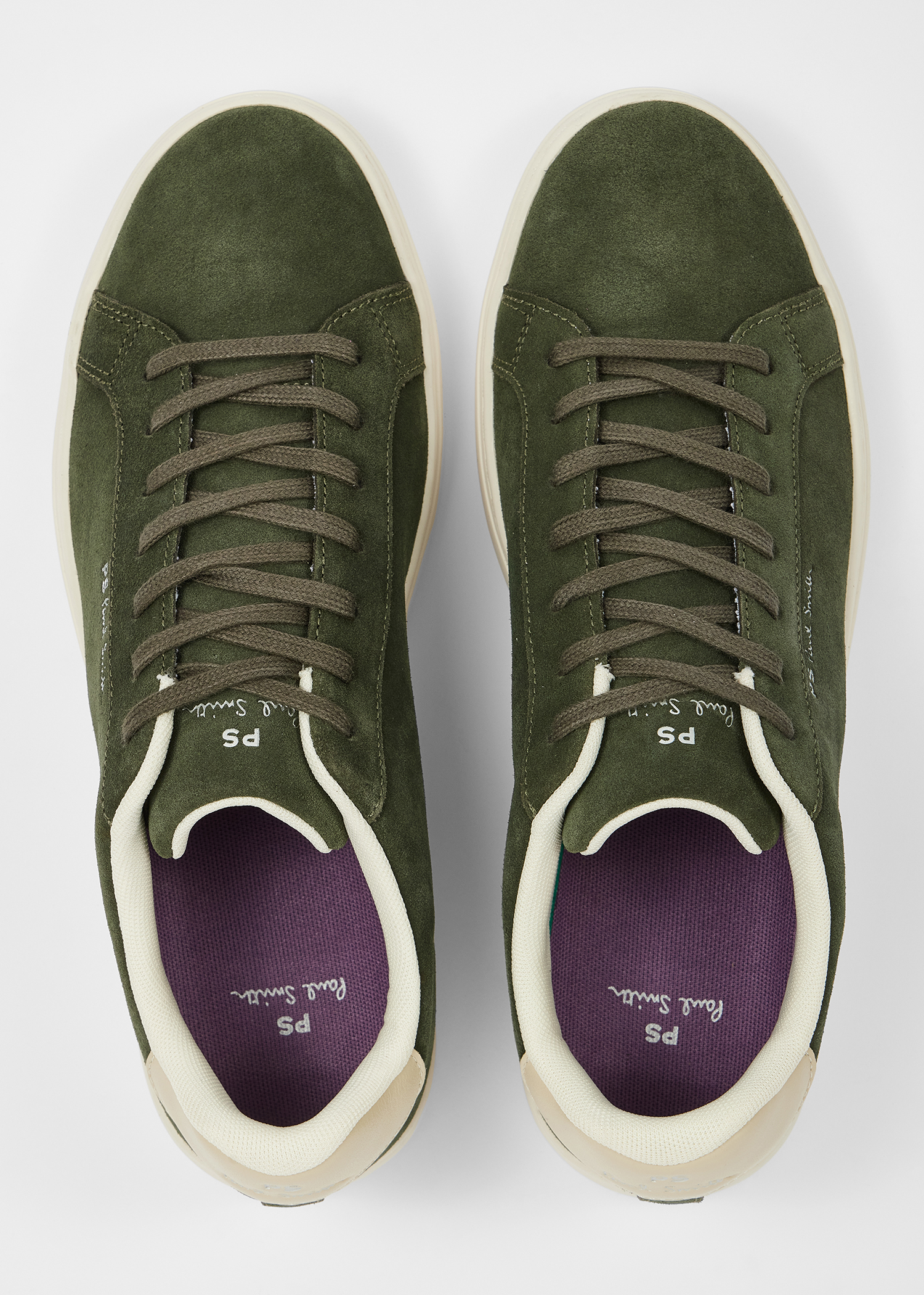 Men\'s PS Paul Smith Gray Green Suede Trainer Sneakers Shoes US 10 UK 9 EU 43 Paul Smith Lee Nubuck Mens Trainers - 70 Grey – CHO main image 2
