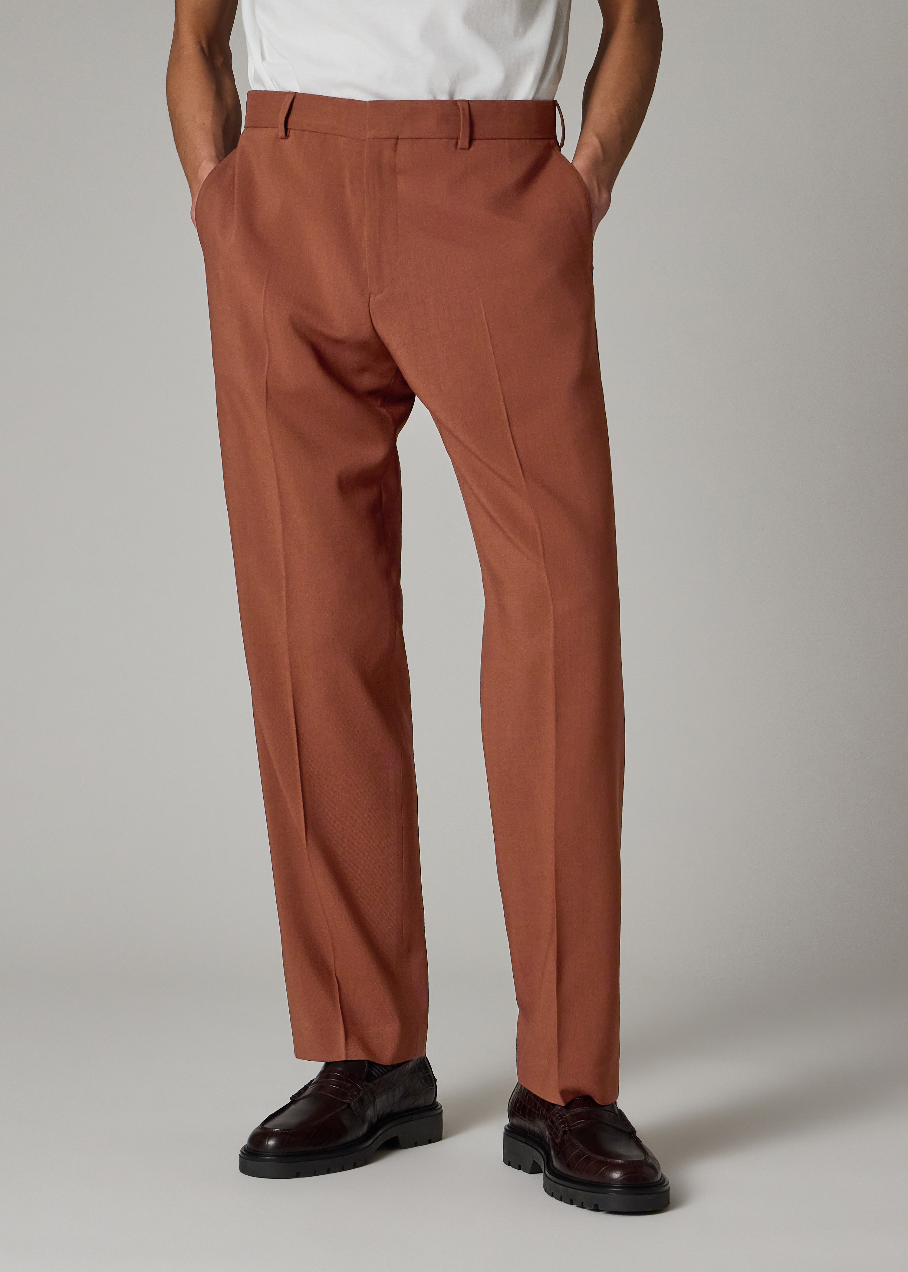 Paul Smith Black Textured Wool-Lyocell Straight-Fit Trousers